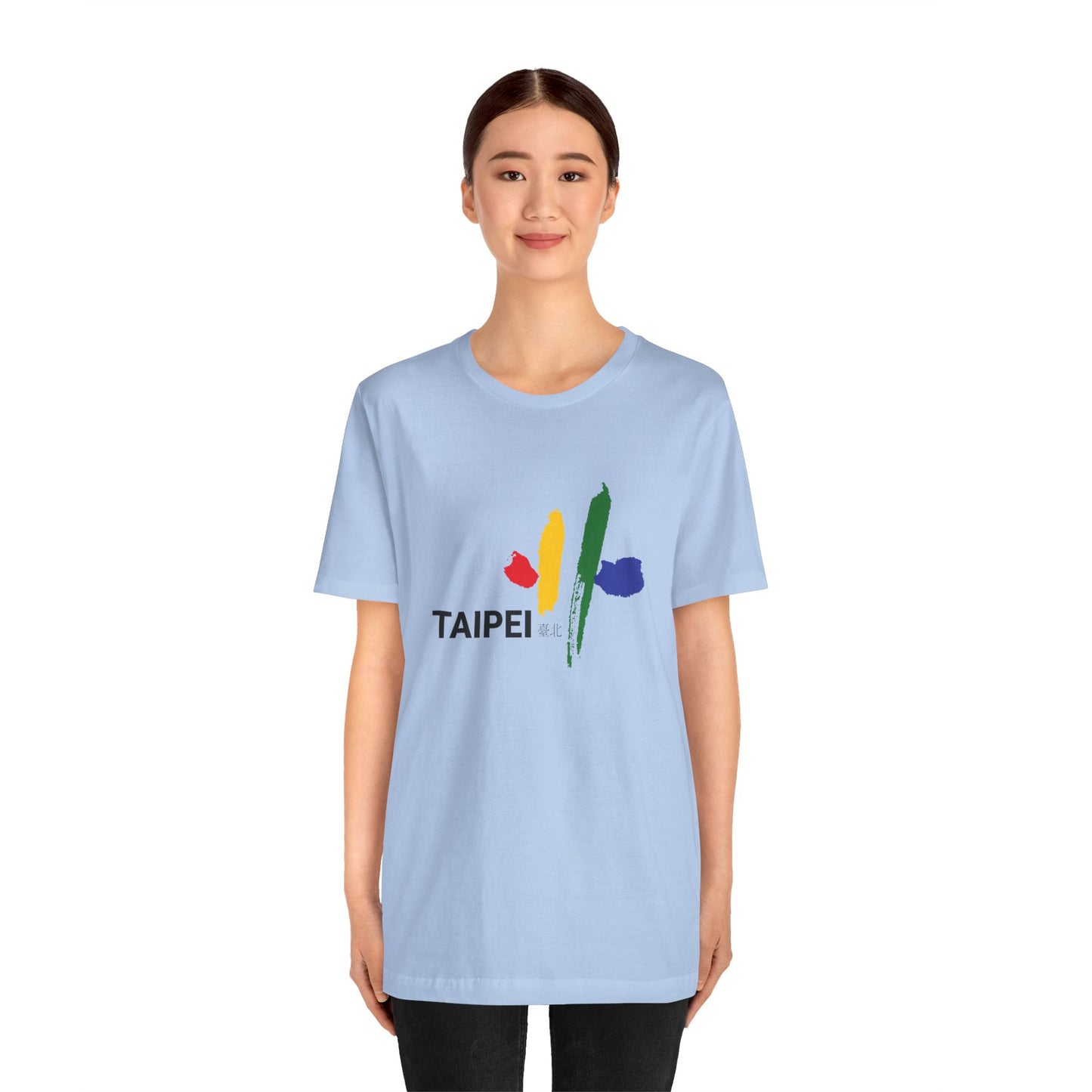 Taipei Artistic Unisex Tee - Colorful Graphic Short Sleeve Shirt - 12245