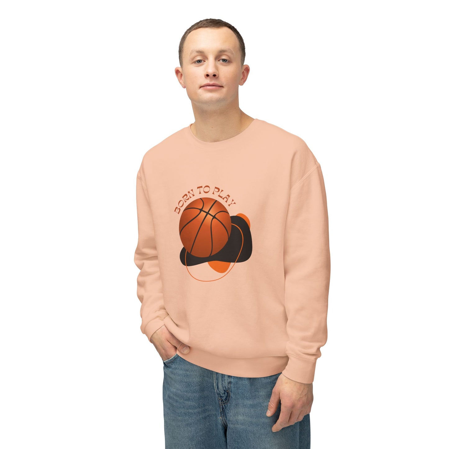 Born to Play Basketball - Unisex Lightweight Crewneck Sweatshirt - 10713