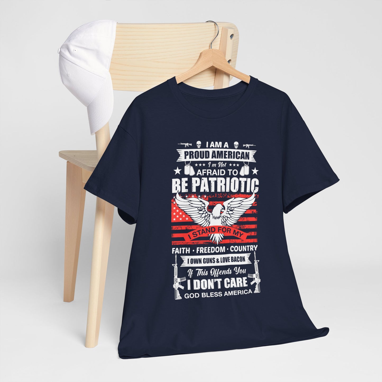 Unisex Patriotic Tee - Proud American T-Shirt, 4th of July Gift, Freedom Shirt, Memorial Day Apparel, Casual Wear - 13789