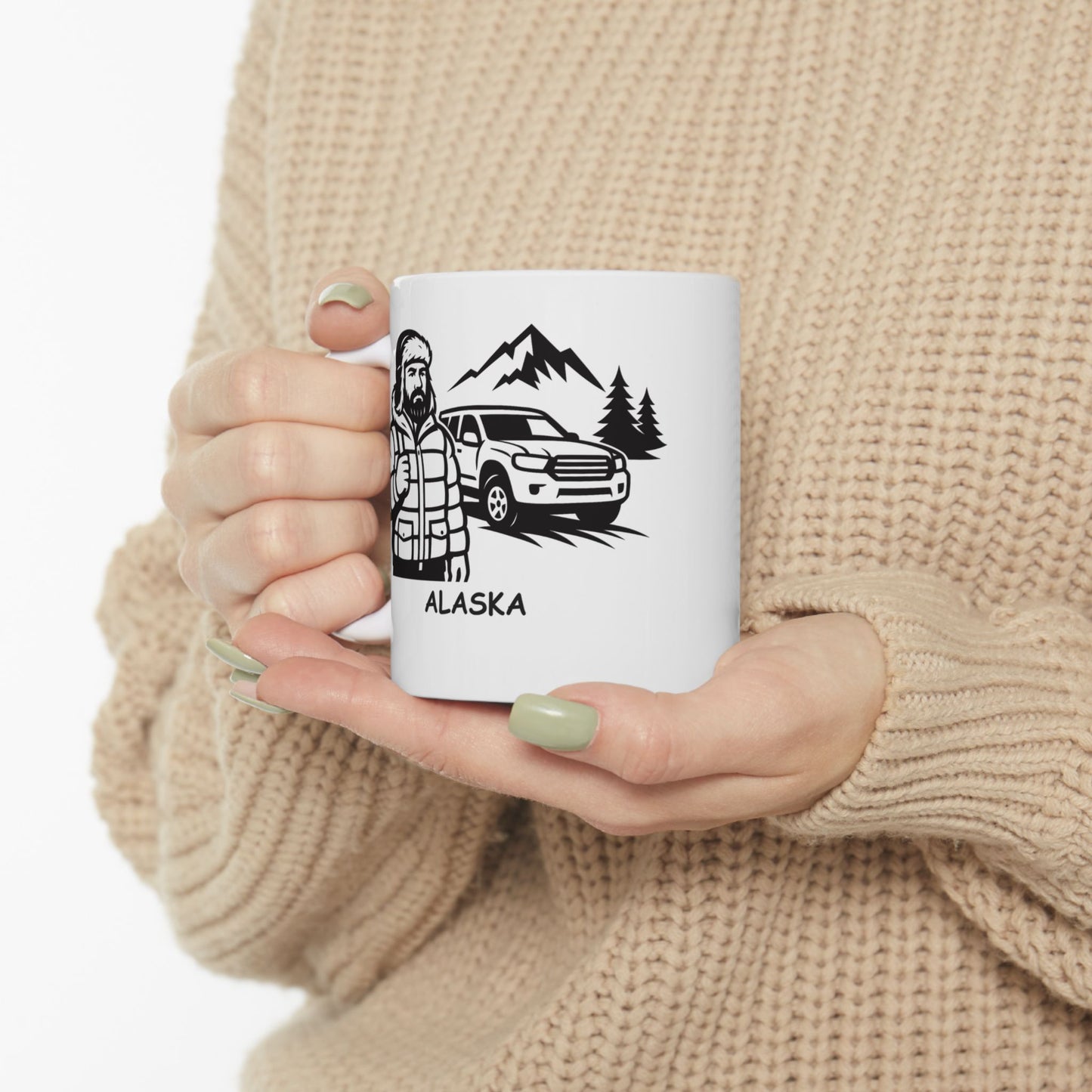 "You know you’re in Alaska when your car is a winter coat with wheels." Ceramic Mug 11/15oz - 12988