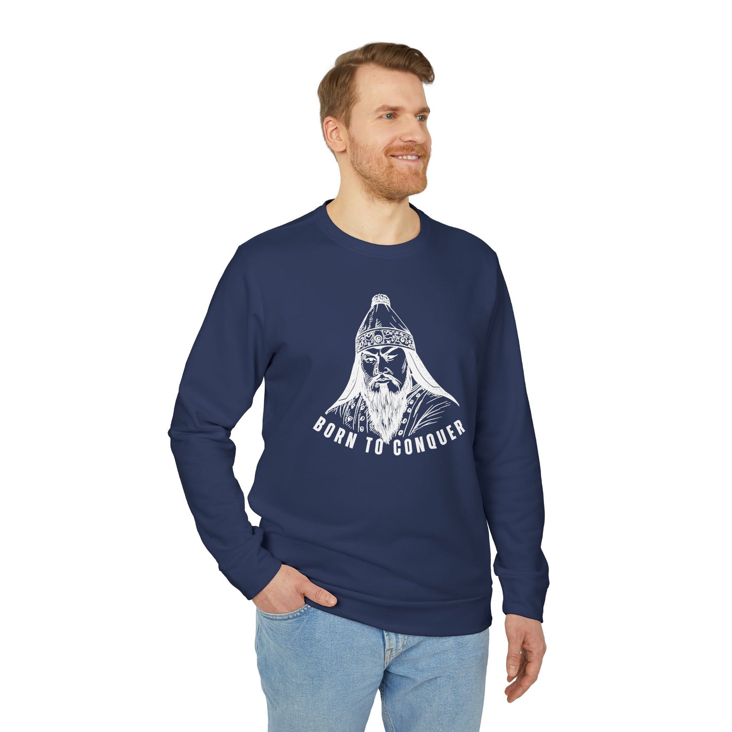 Mongolia: Chinggis Khan, Born To Conquer - Adidas Unisex Fleece Crewneck Sweatshirt