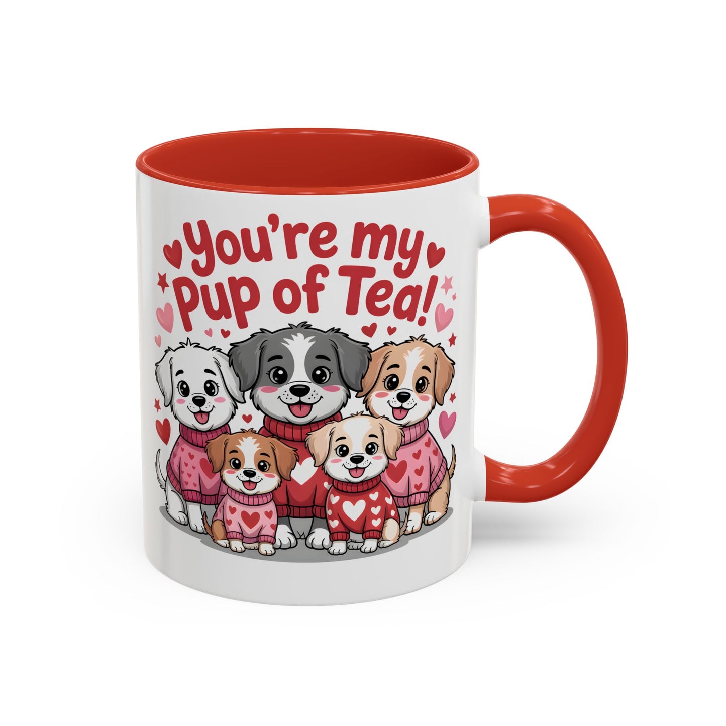 You're My Pup of Tea Mug – Cute Valentine’s Day Puppy Coffee Mug, Funny Romantic Gift for Dog Lovers (11oz / 15oz) - 14783