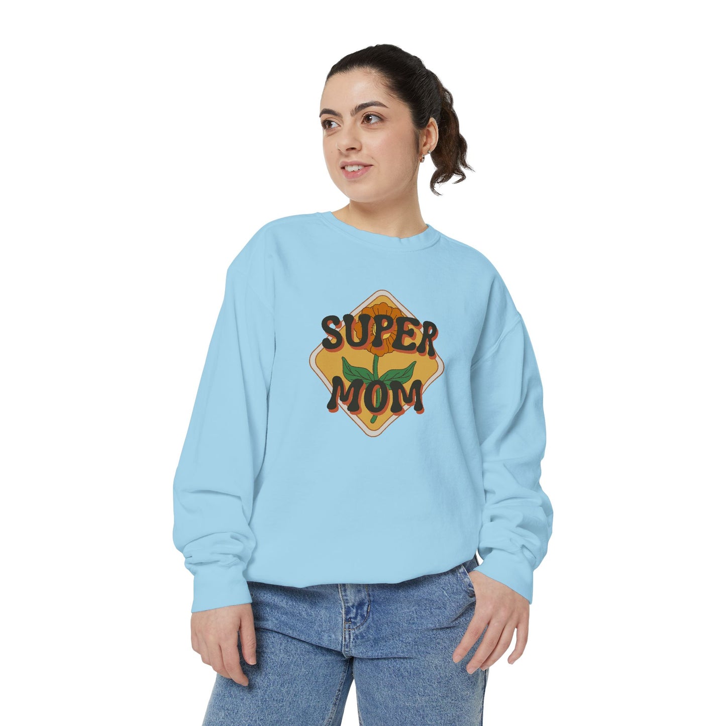 Super Mom Unisex Garment-Dyed Sweatshirt - 11888