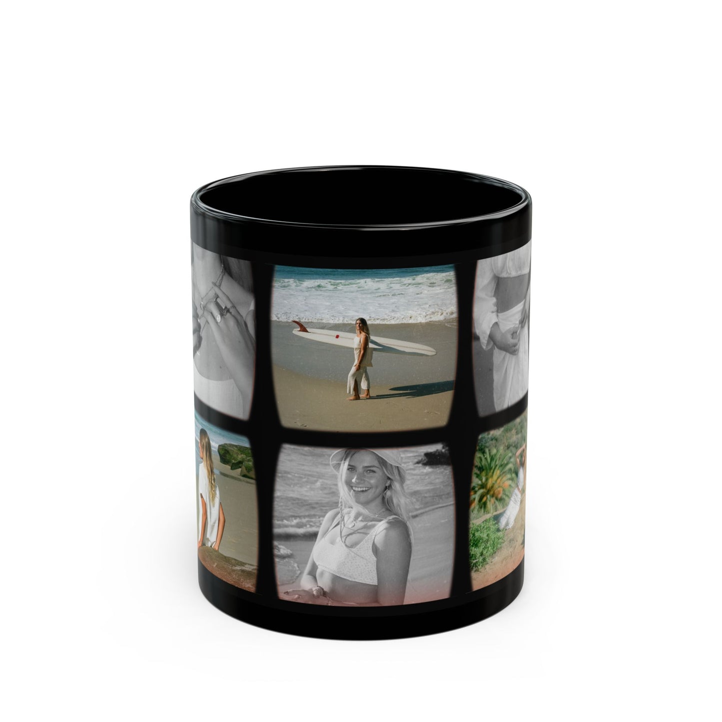 Girlfriend's Photos, Customizable - Black Mug (11oz, 15oz) - 10881