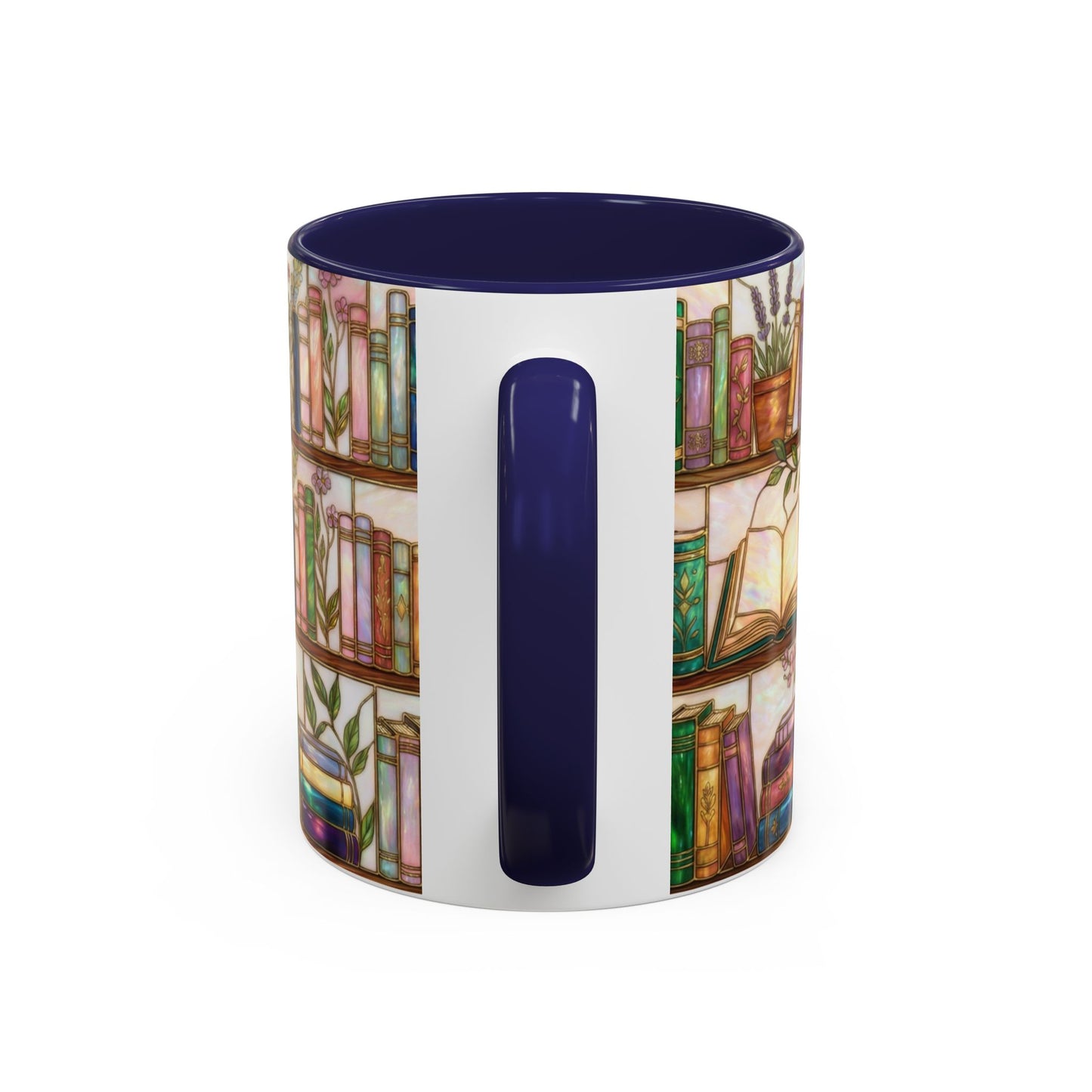 Bookish Accent Coffee Mug — Stained Glass Design (11/15 oz) - 14528