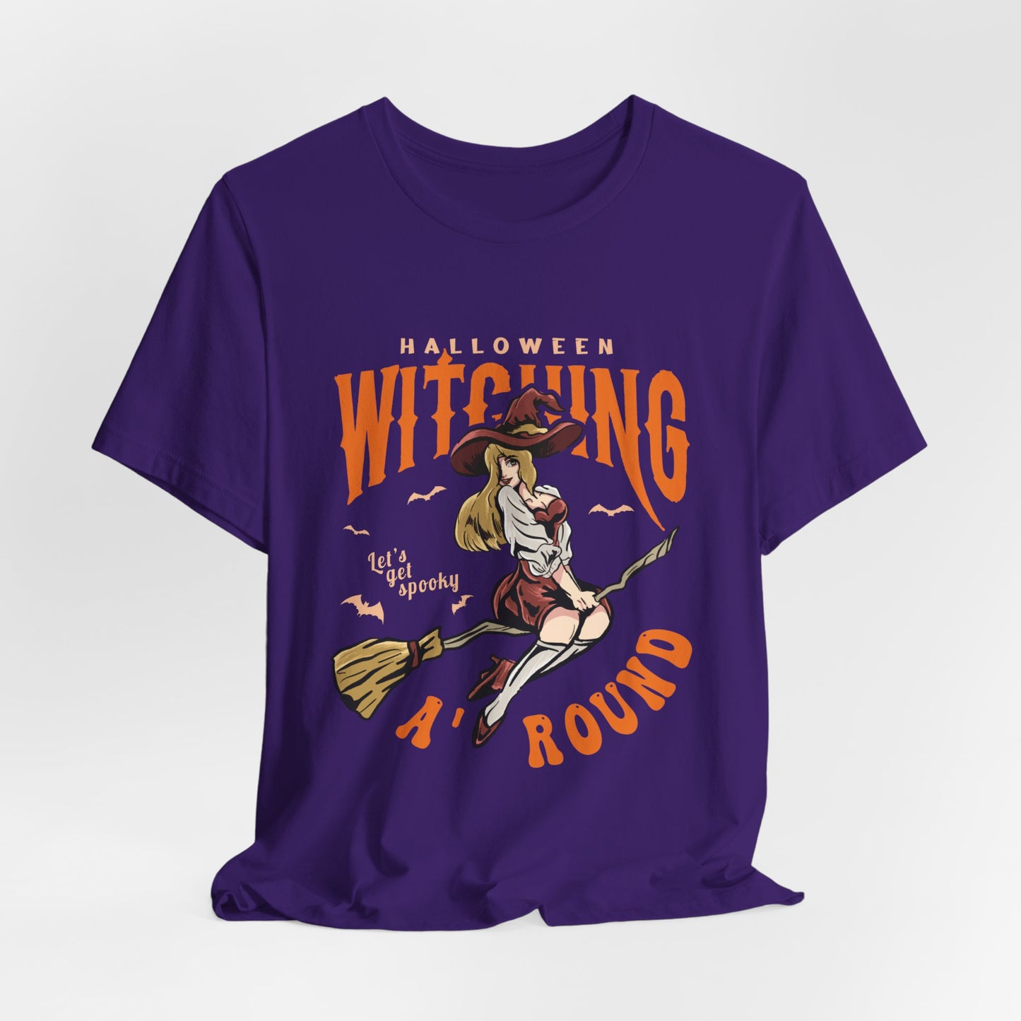 Halloween Witching, Let's Get Spooky Around  - Unisex Jersey Short Sleeve Tee