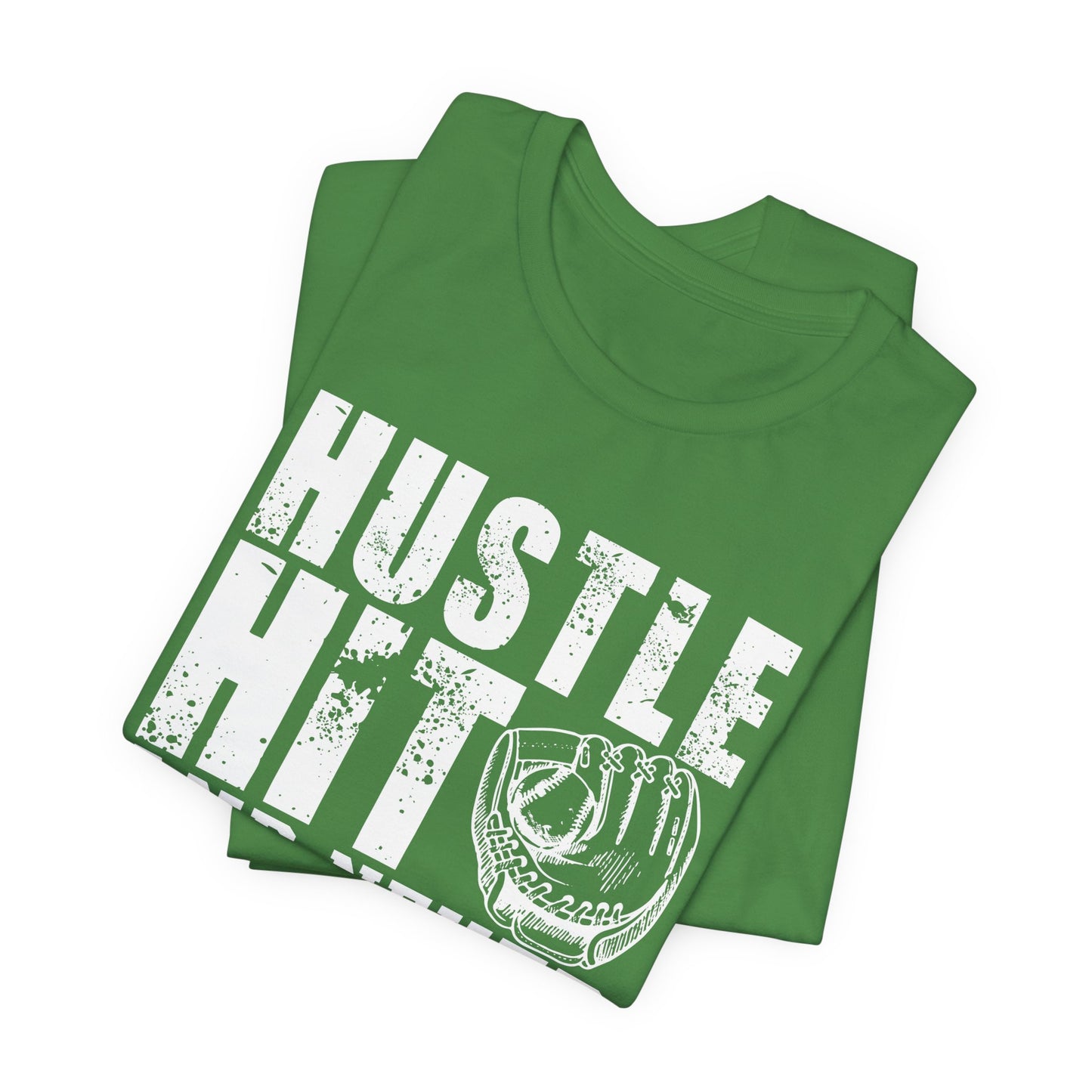 Baseball: Hustle Hit And Never Quit - Unisex Jersey Short Sleeve Tee - 13859