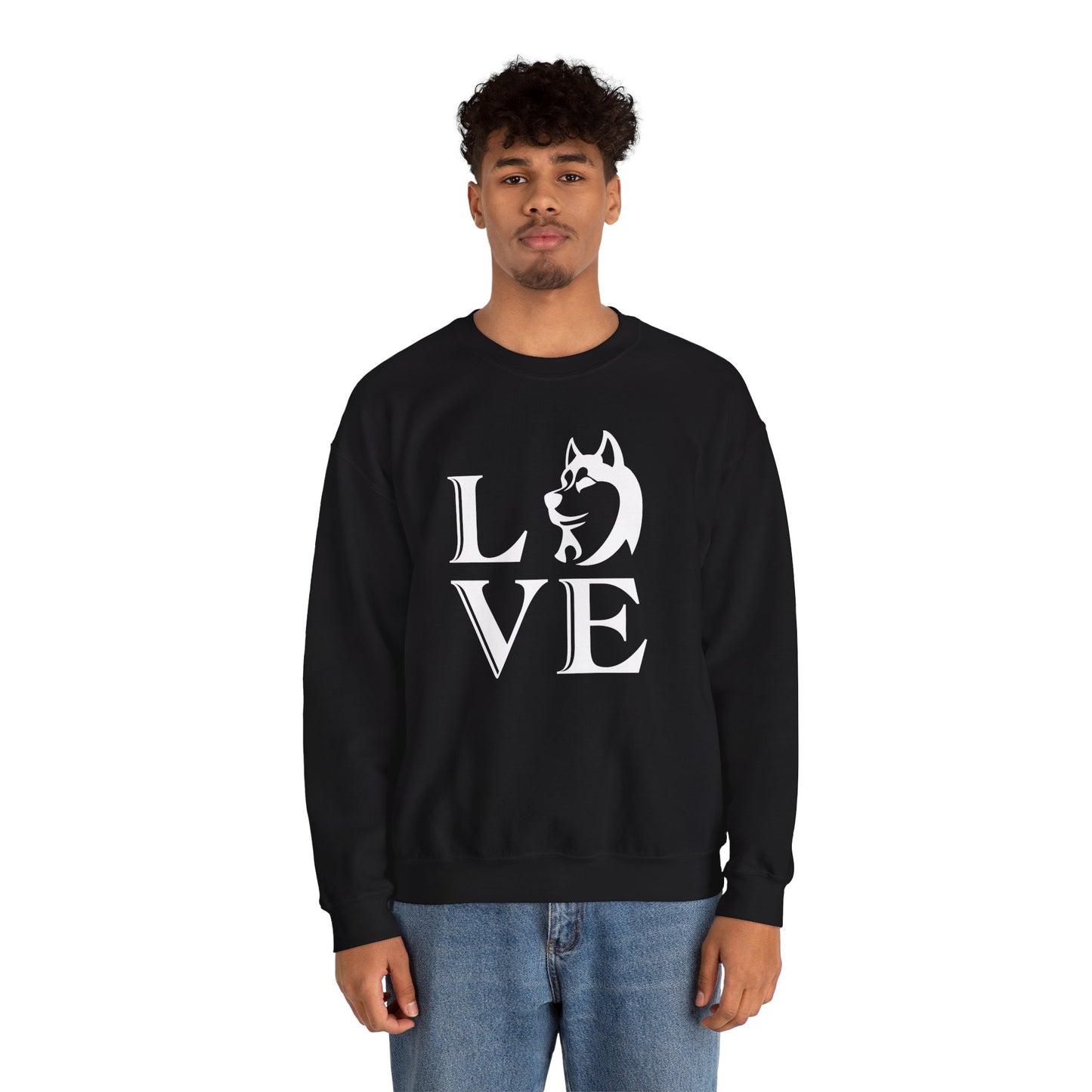 A dog's Love is Pure, Loyal, and Forever  - Unisex Heavy Blend™ Crewneck Sweatshirt