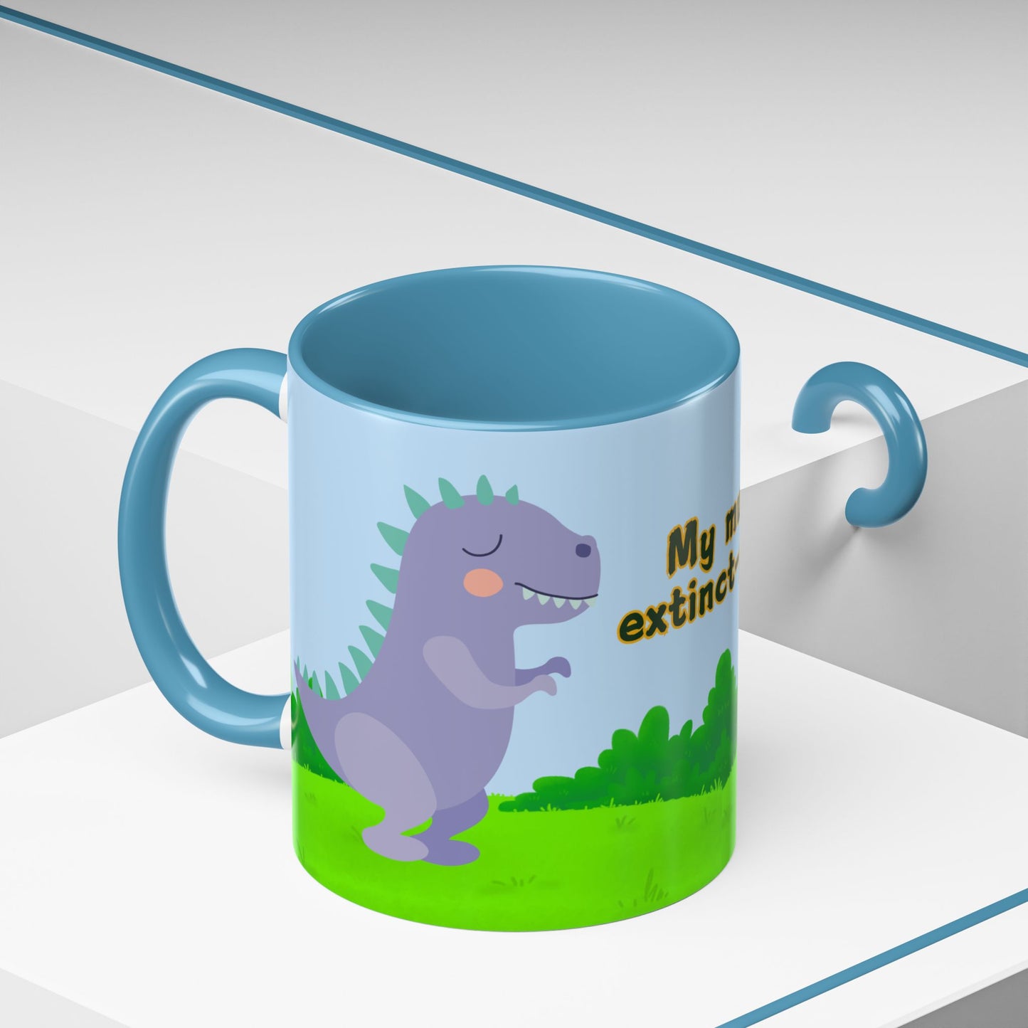 Baby Dinosaur, My Mug is Extinct-Proof - Accent Coffee Mug (11, 15oz) - 11114