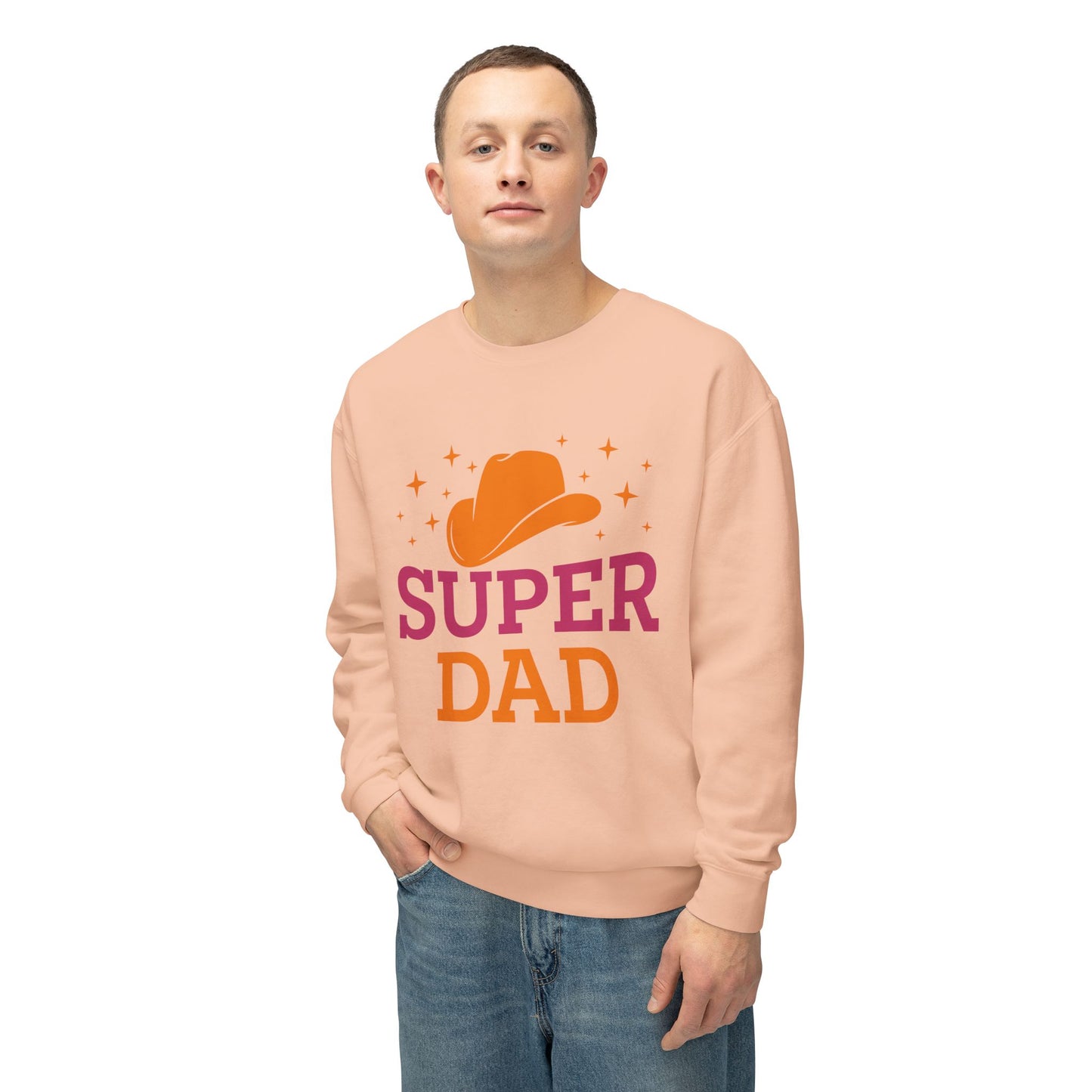 Super Dad Unisex Lightweight Crewneck Sweatshirt | Perfect Gift for Father's Day - 12907