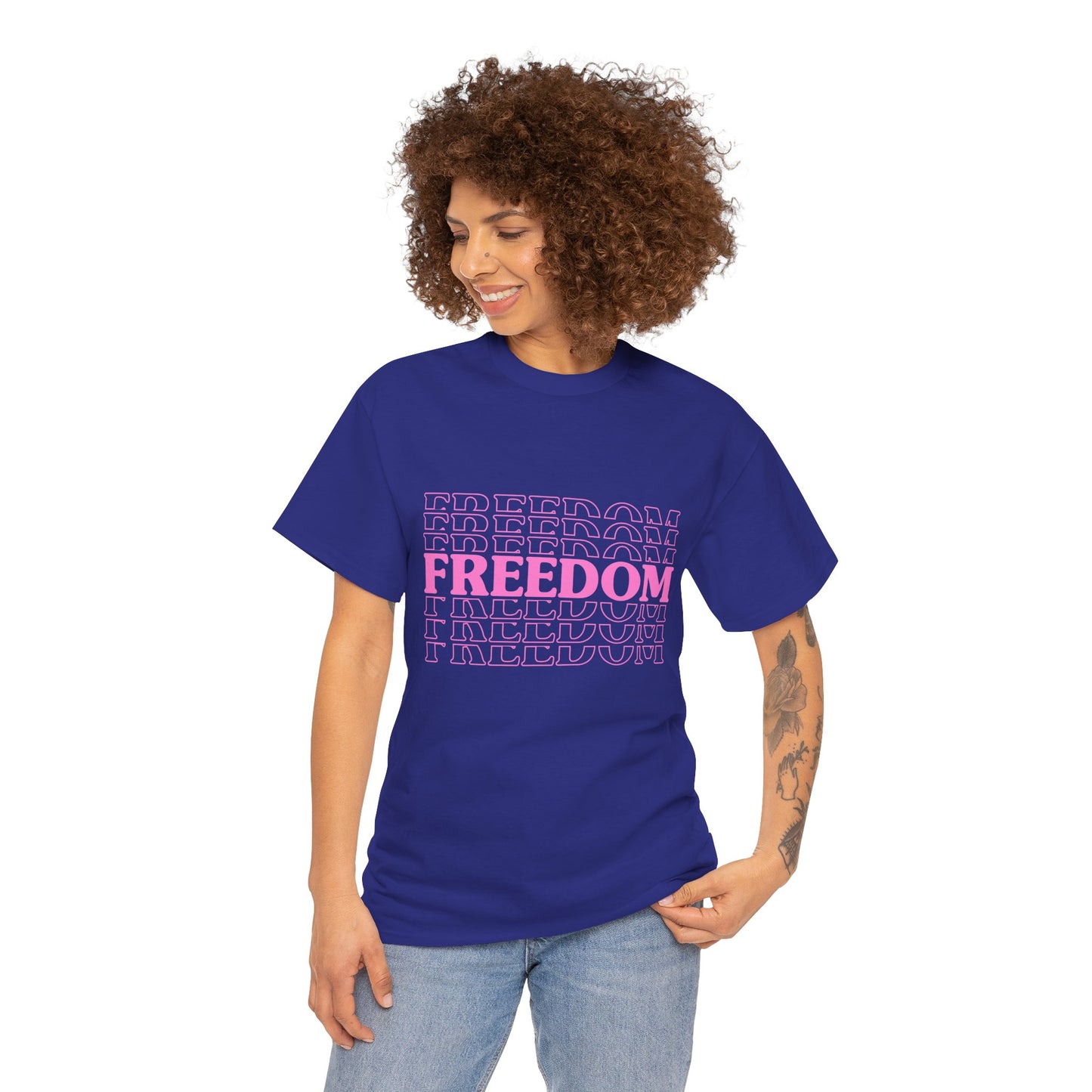 Bold Freedom Graphic Tee, Unisex Heavy Cotton Shirt, Casual Wear, Gift for Freedom Lovers, Statement T-Shirt, Everyday Essentials - 13518