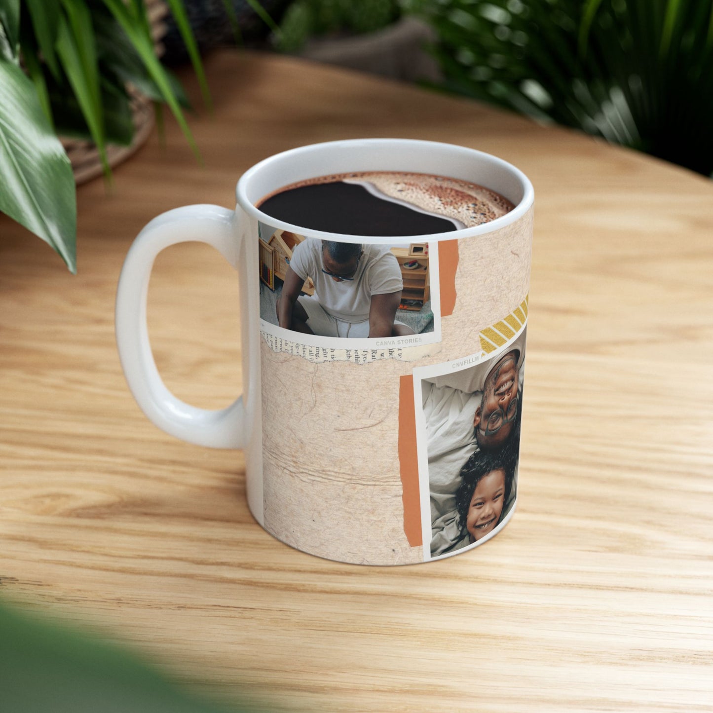 Home is Wherever Your Dad is, Ceramic Mug, Personalized Photo Coffee Cup - 14065