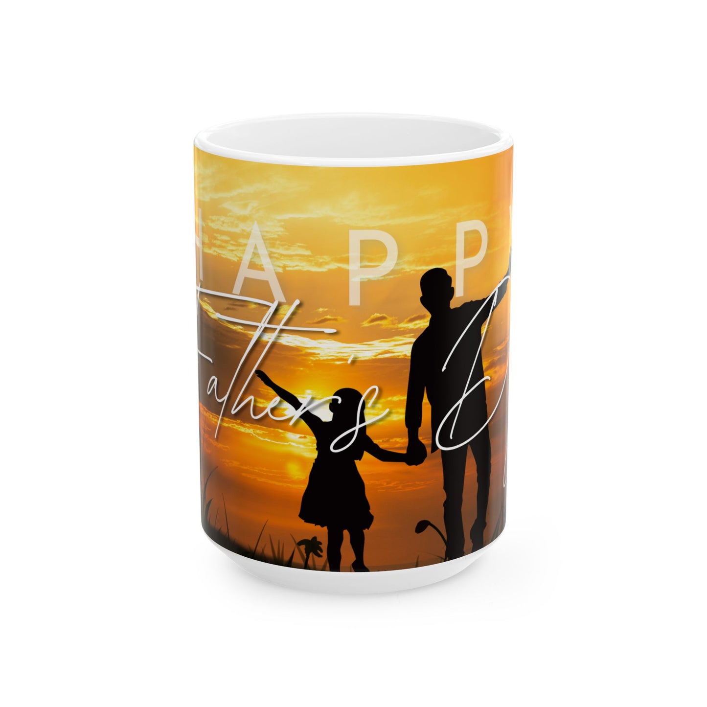 Happy Father's Day Ceramic Mug - Coffee Cup for Dad, Gift for Father's Day, Parent Appreciation - 14006