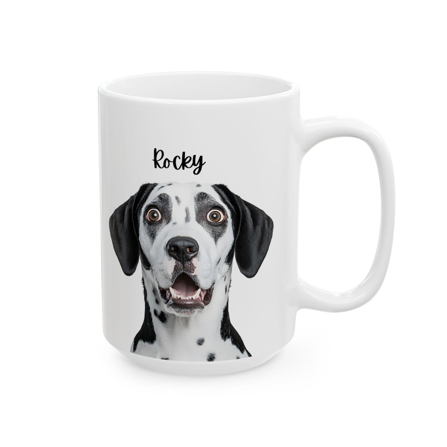 Personalized  Dog Ceramic Mug | Pet Lover Gift, Unique Coffee Cup, Dog Mom Mug, Customizable Pet Mug - 14158