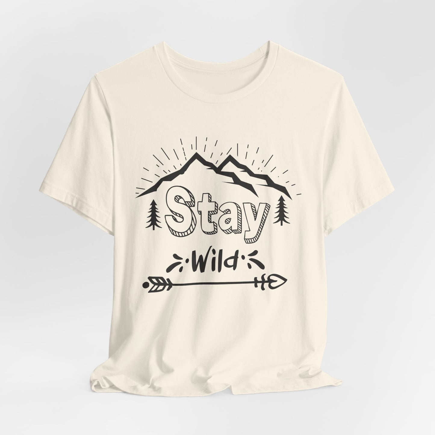 Camping: Stay Wild - Unisex Jersey Short Sleeve Tee - 12589