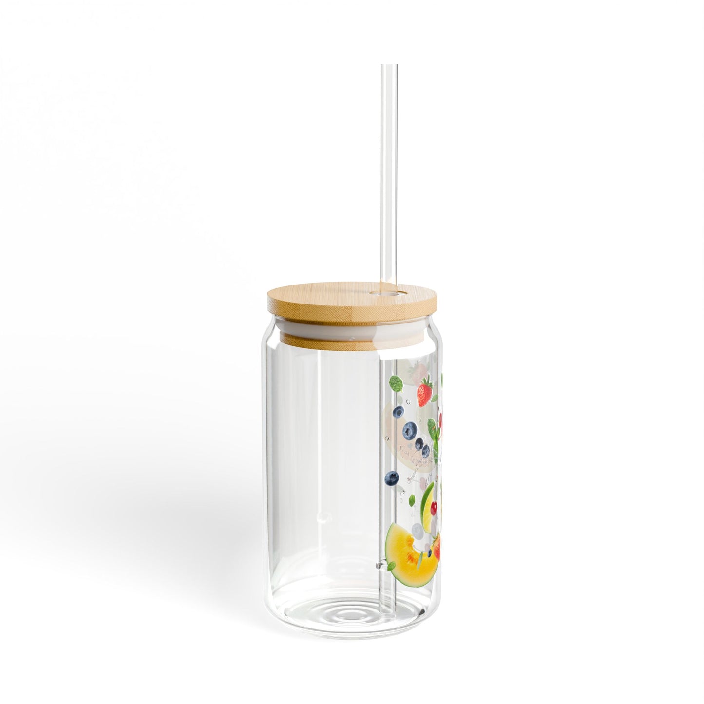 Tropical Vibes in Every Bite,  Customizable - Sipper Glass, 16oz