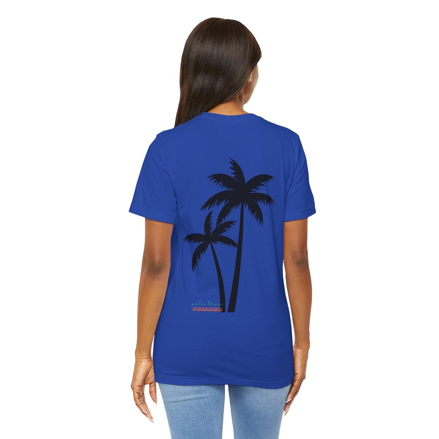 Summer, Palm Tree - Unisex Jersey Short Sleeve Tee