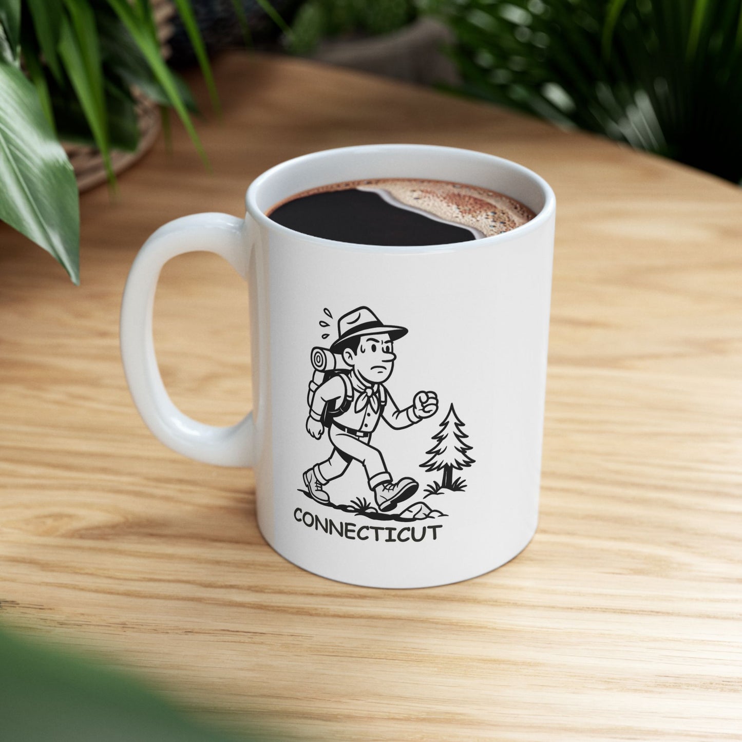 "Connecticut: Where a walk through the park feels like an expedition." Ceramic Mug - 13881