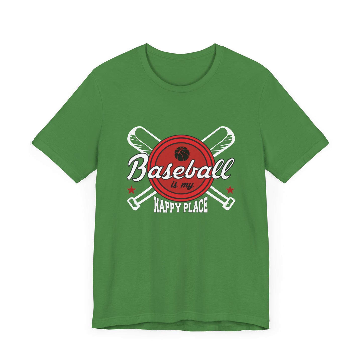 Baseball Is My Happy Place - Unisex Jersey Short Sleeve Tee