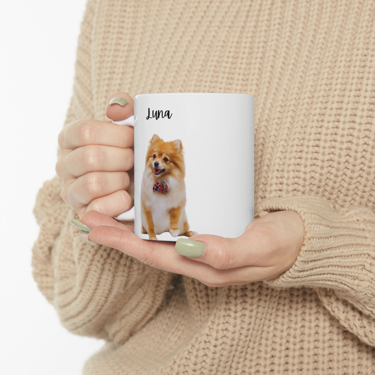 Personalised Dog Ceramic Mug for Dog Lovers, Cute Pet Gift, Animal Lover's Coffee Cup, Personalized Dog Mug - 14178