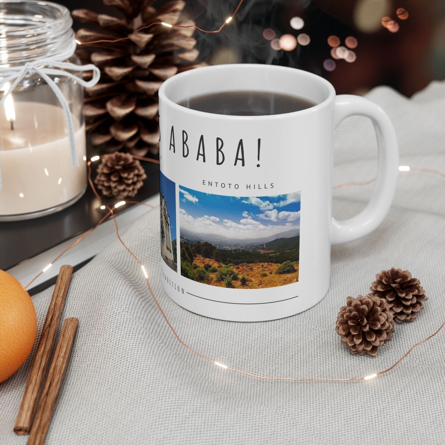 Hello, Addis Ababa! Ceramic Mug - 11oz & 15oz | Gift for Travelers & Culture Enthusiasts - 12177