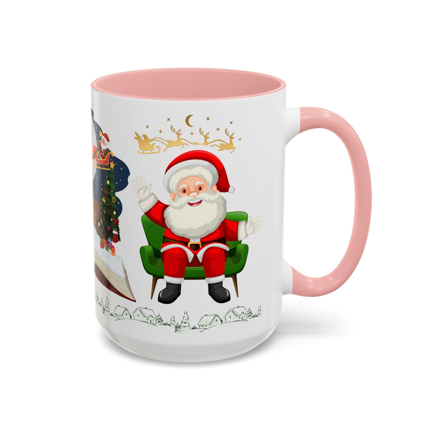 Santa is Coming - Accent Coffee Mug (11, 15oz)