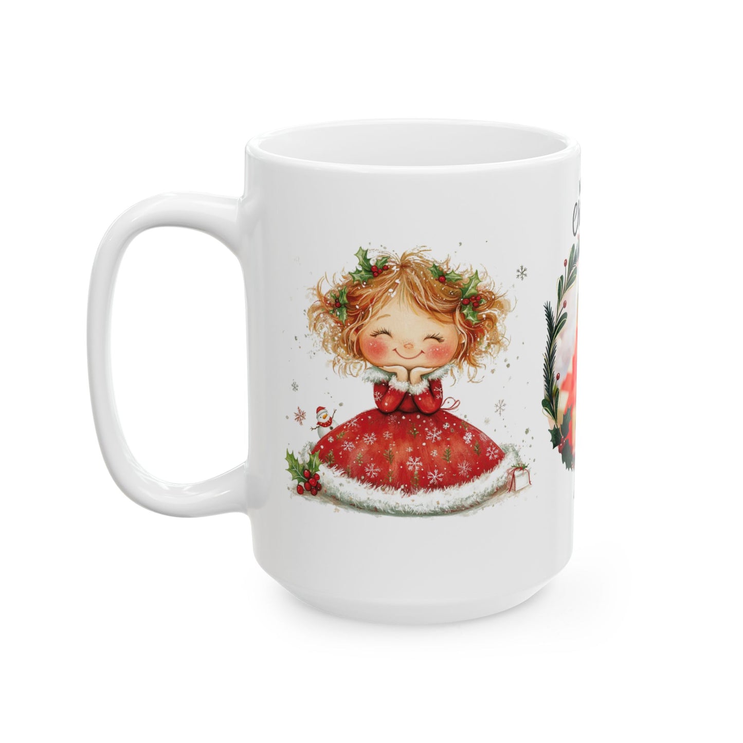 Sophia, Merry Christmas, For Girls, Customizable - Ceramic Mug, (11oz, 15oz) - 10148