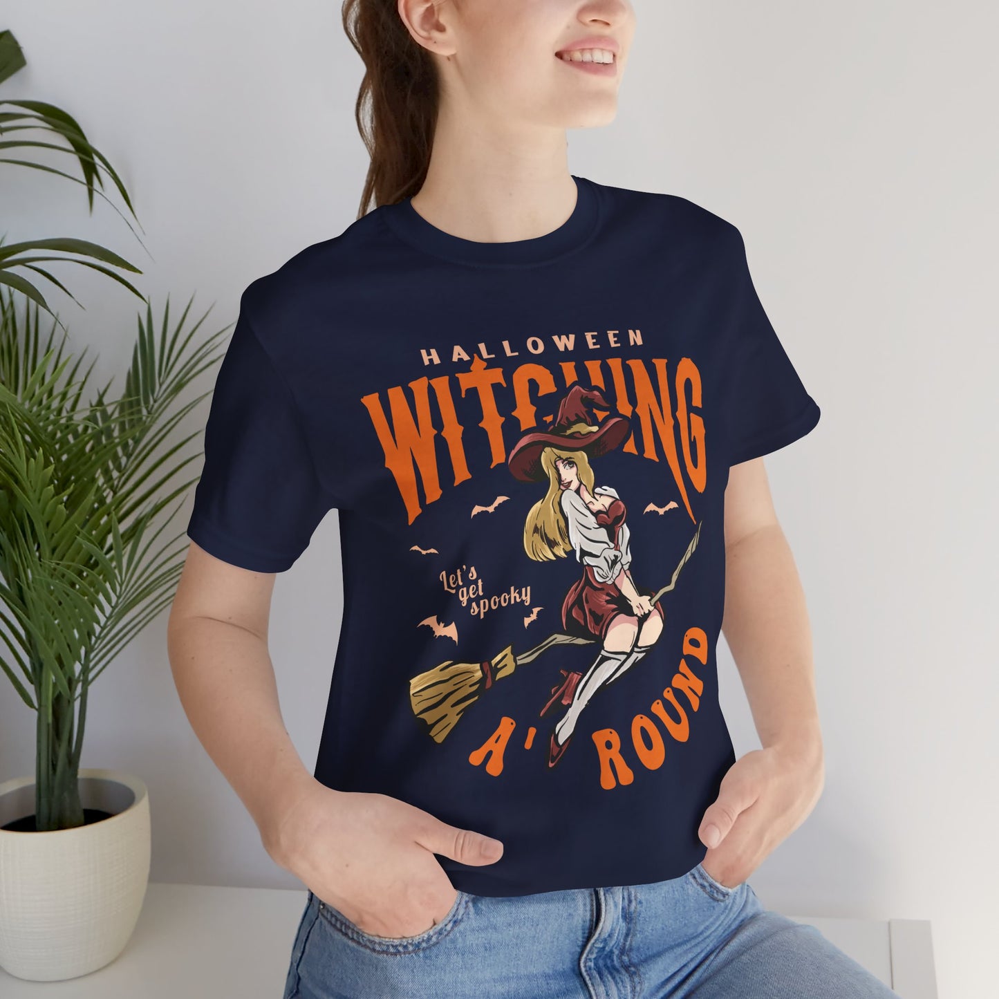 Halloween Witching, Let's Get Spooky Around  - Unisex Jersey Short Sleeve Tee - 12930