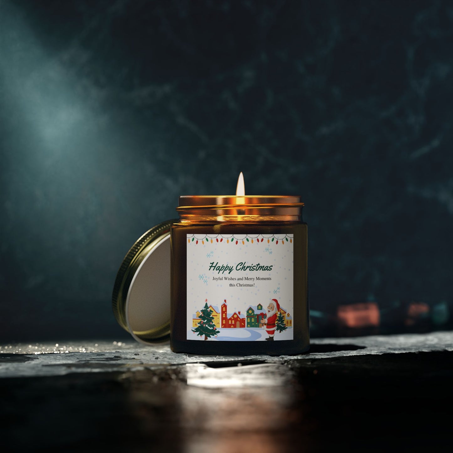 Merry Christmas - Scented Candles, Coconut Apricot Wax (4oz, 9oz)