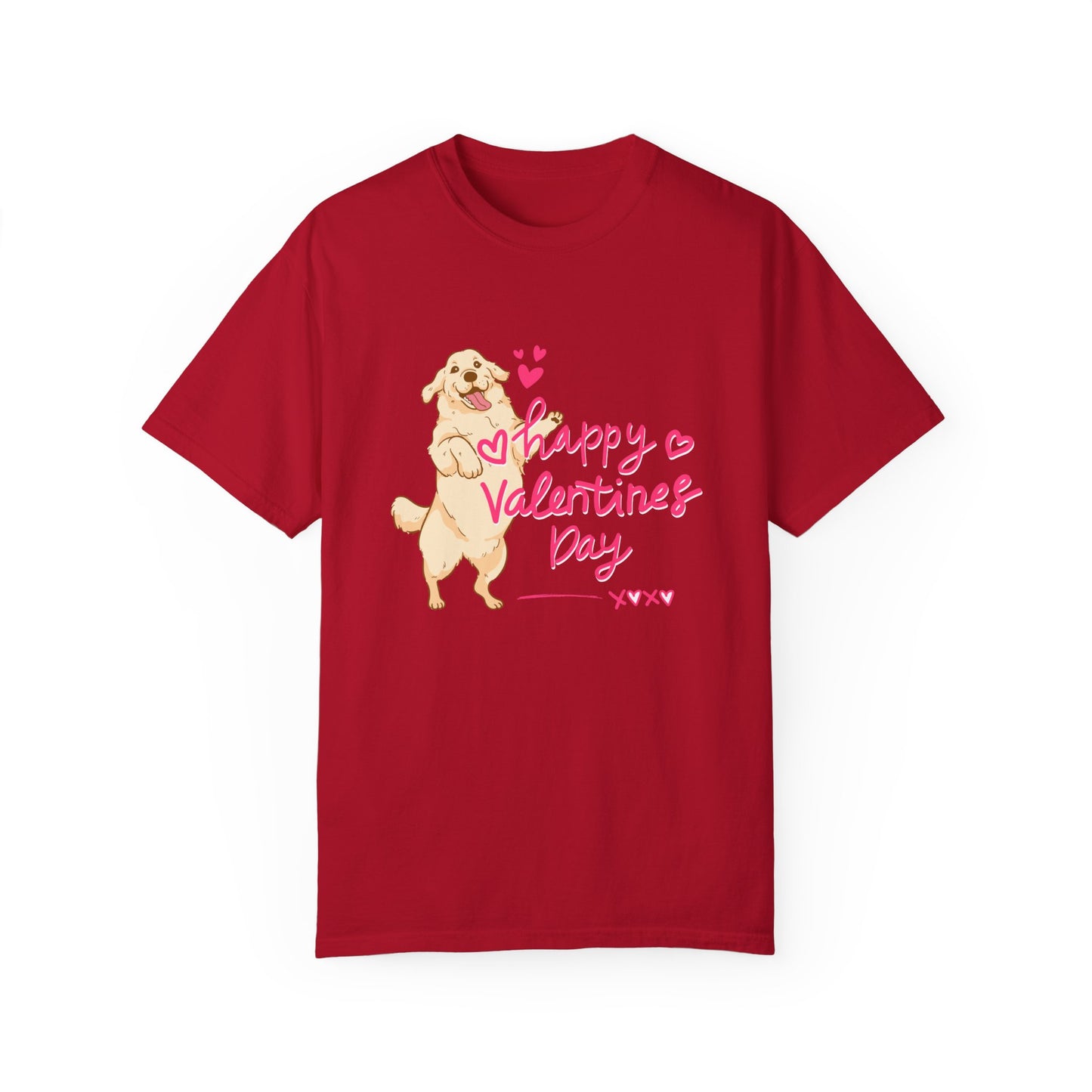 Dog, Happy Valentine's Day, XoXo - Unisex Garment-Dyed T-shirt - 11573