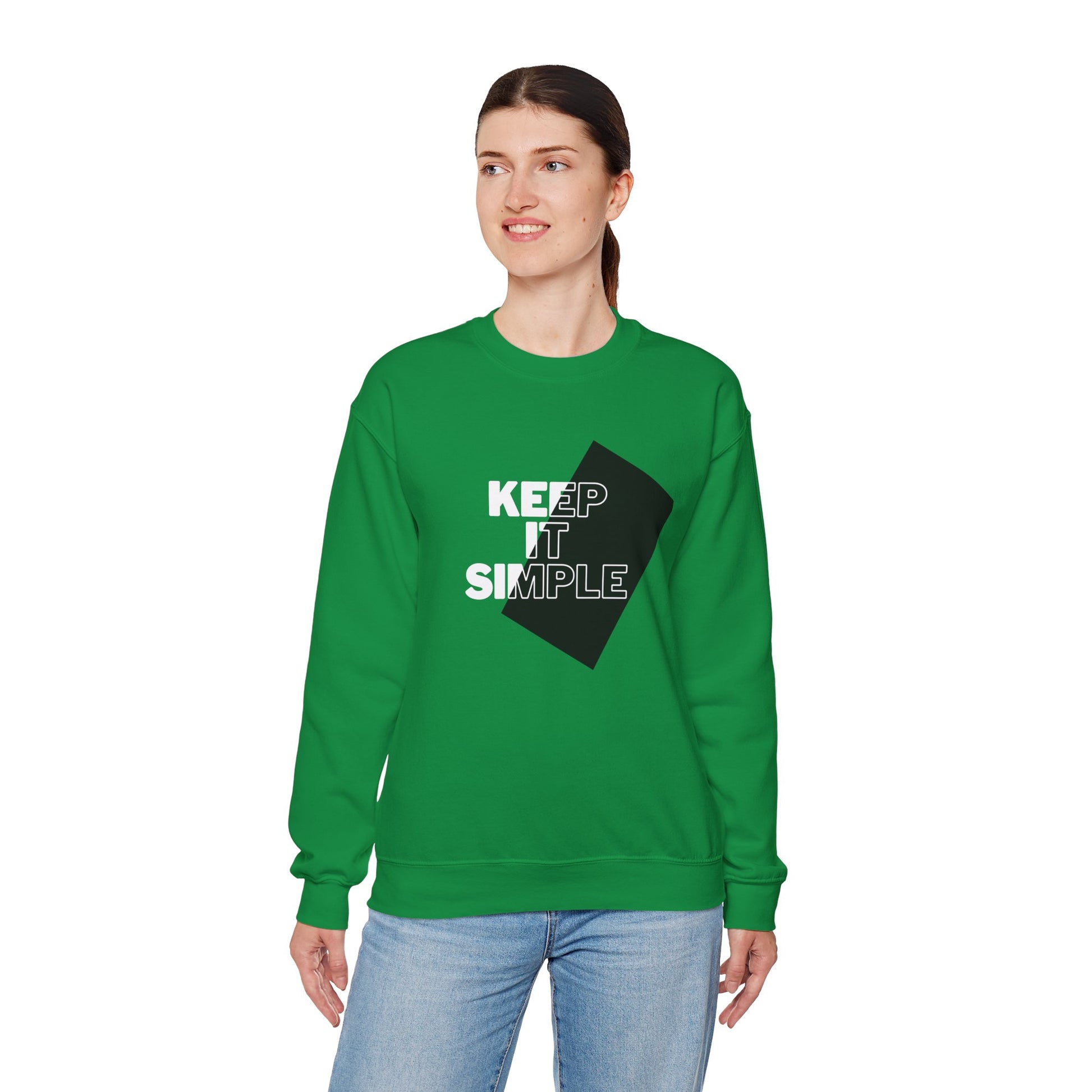 Keep It Simple - Unisex Heavy Blend™ Crewneck Sweatshirt | Crew neck,DTG,Embroidery,Men's Clothing,Neck Labels,Regular fit,Sweatshirts,TikTok,Unisex,Women's Clothing