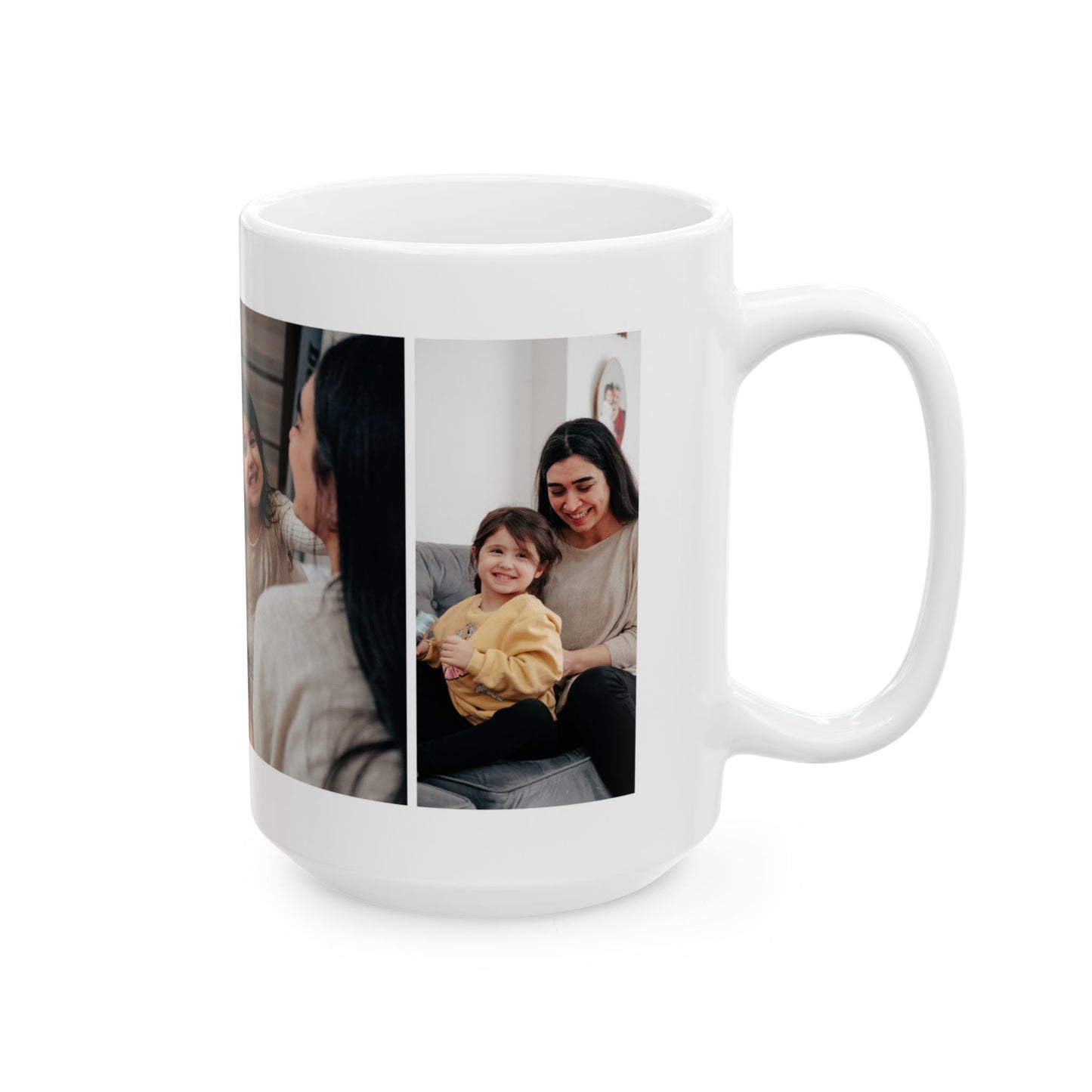 Mom, You're The Best, Mom & Daughter's Photos, Customizable - Ceramic Mug, (11oz, 15oz) - 11029