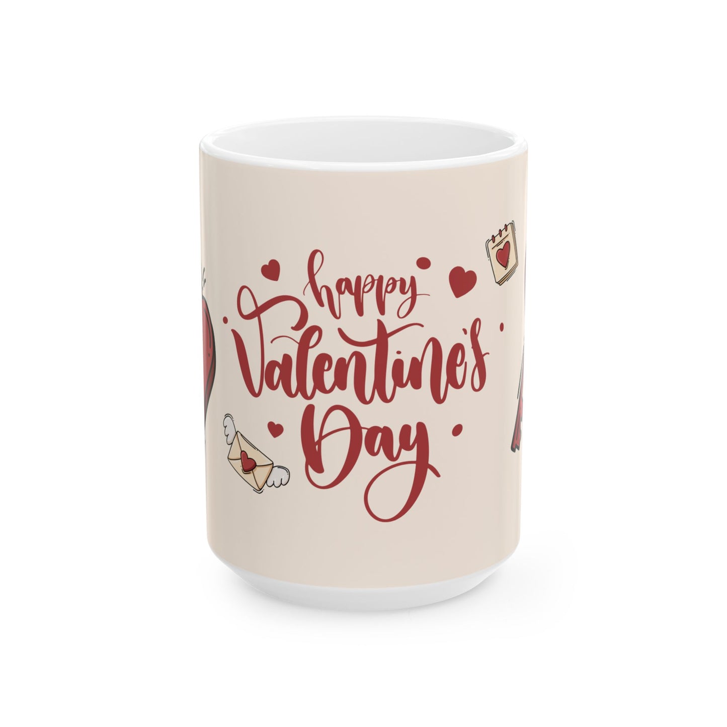 Happy Valentine's Day - Ceramic Mug, (11oz, 15oz) - 11016