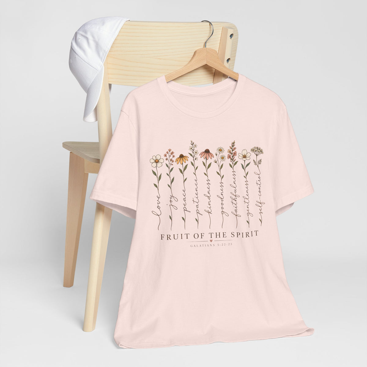 Fruit of the Spirit Floral T-Shirt,  Christian Faith Scripture Tee - 14984