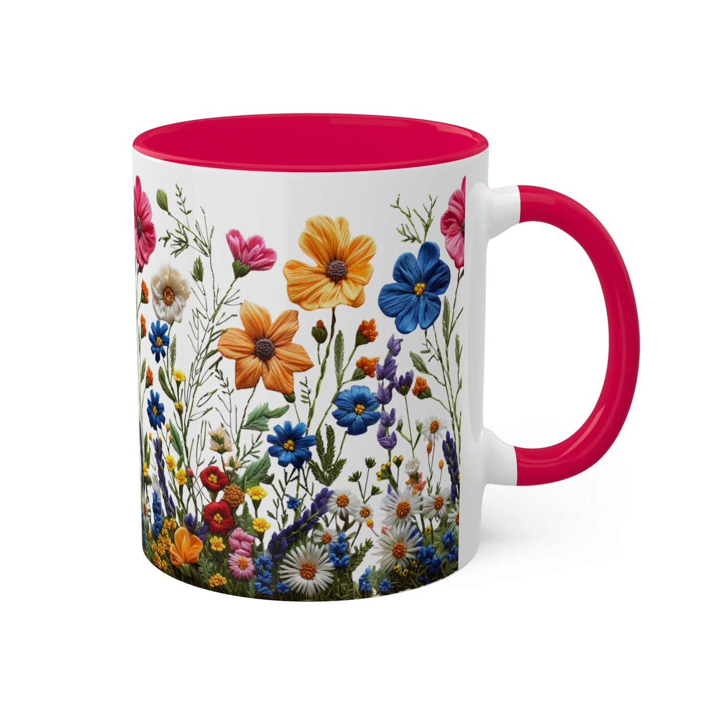 Wild and Free: Wildflower Colorful Mugs, 11oz