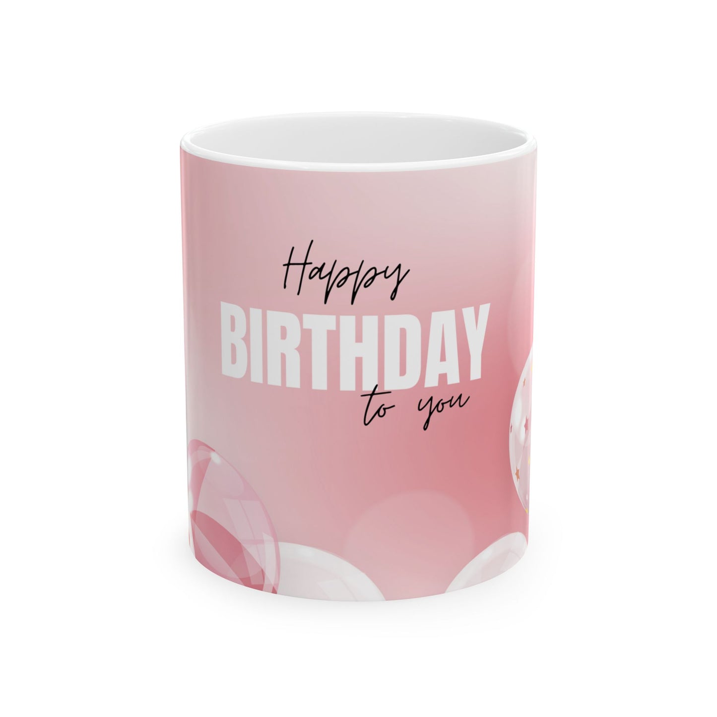 Happy Birthday Ceramic Mug, Gift for Her, Celebration Coffee Cup, Birthday Presents, Cheerful Drinkware - 13984