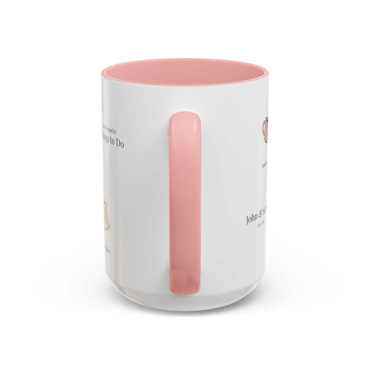 Our Favorite Things to Do Valentine’s Mug – Cozy Couples Illustrated Accent Coffee Mug - 14702