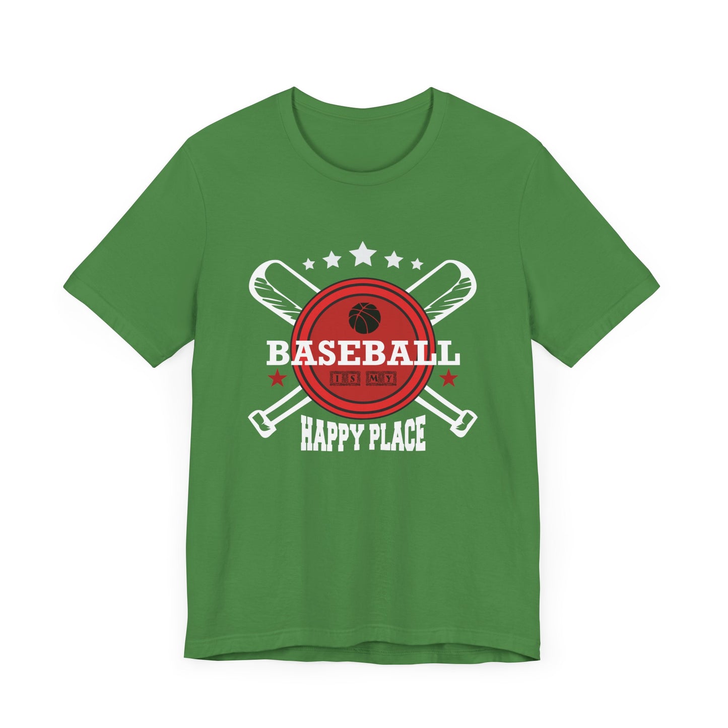 Baseball: Happy Place - Unisex Jersey Short Sleeve Tee