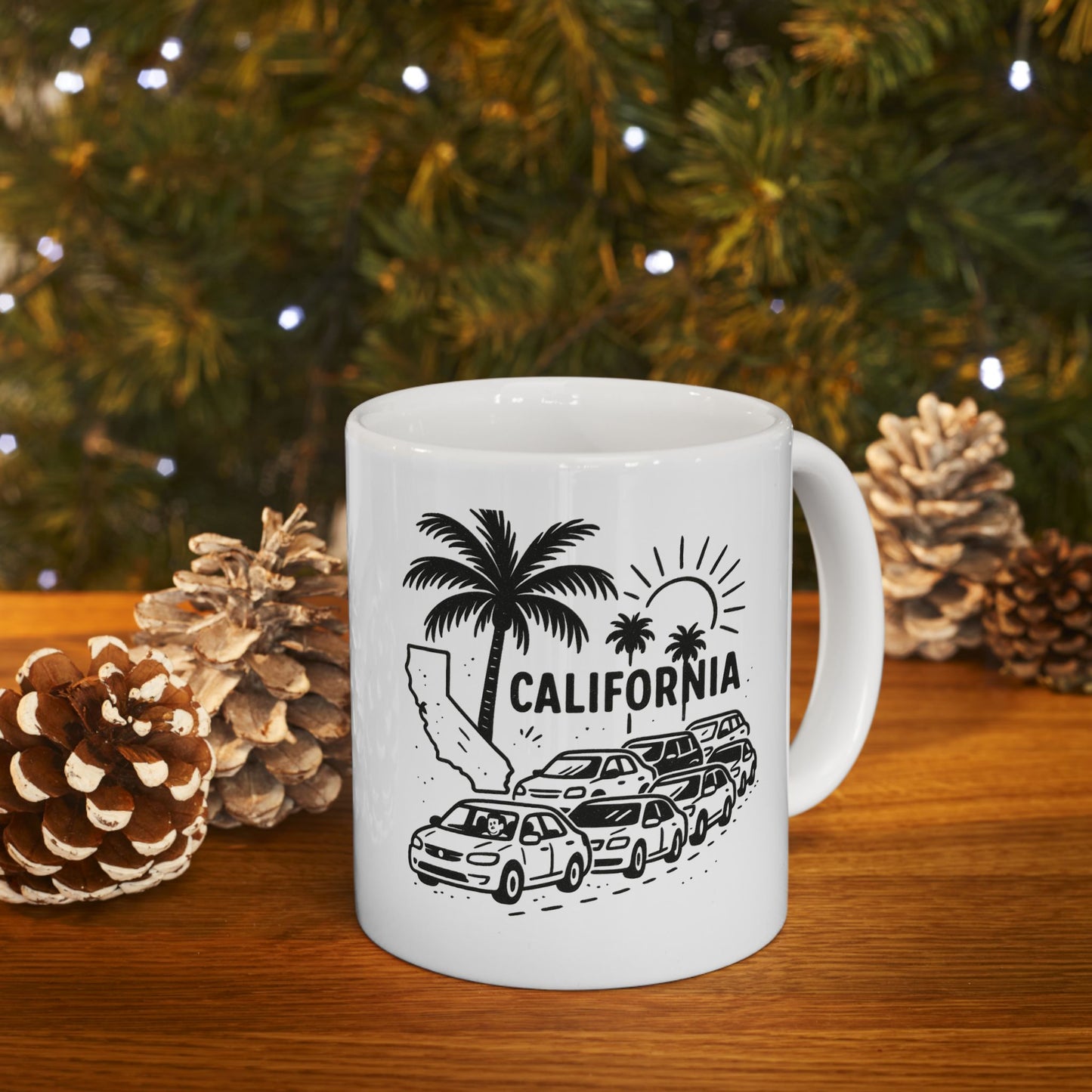 "Living the dream… if the dream includes traffic." Ceramic Mug -  11oz & 15oz - 12721