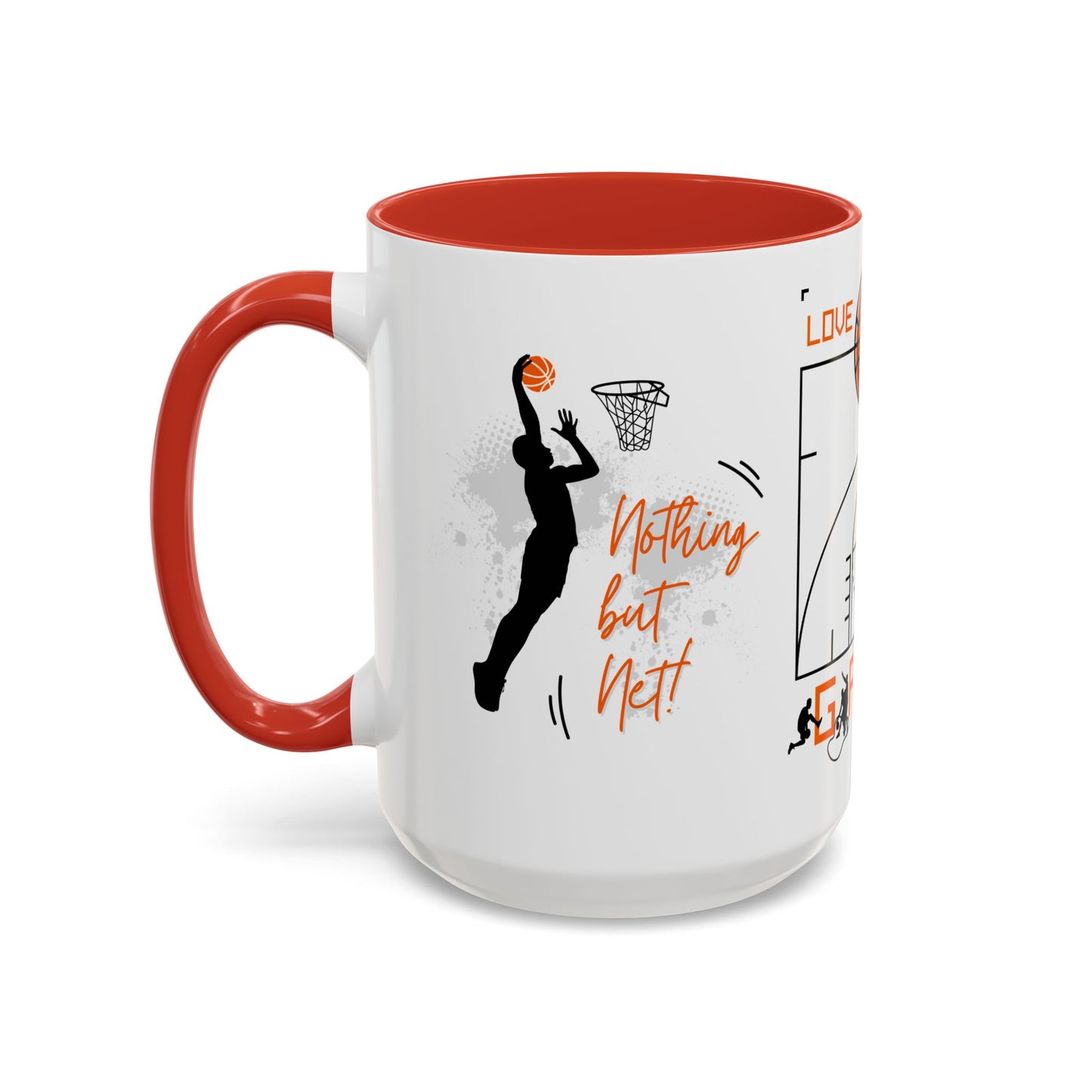 Love This Game, Basketball - Accent Coffee Mug (11, 15oz) - 10718