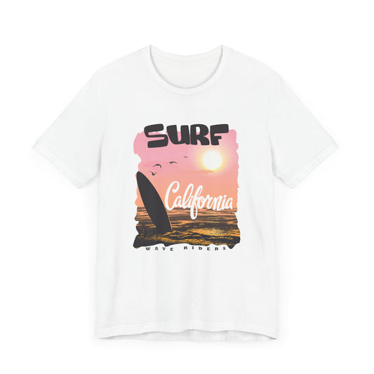 Surf California, Wave Riders - Unisex Jersey Short Sleeve Tee