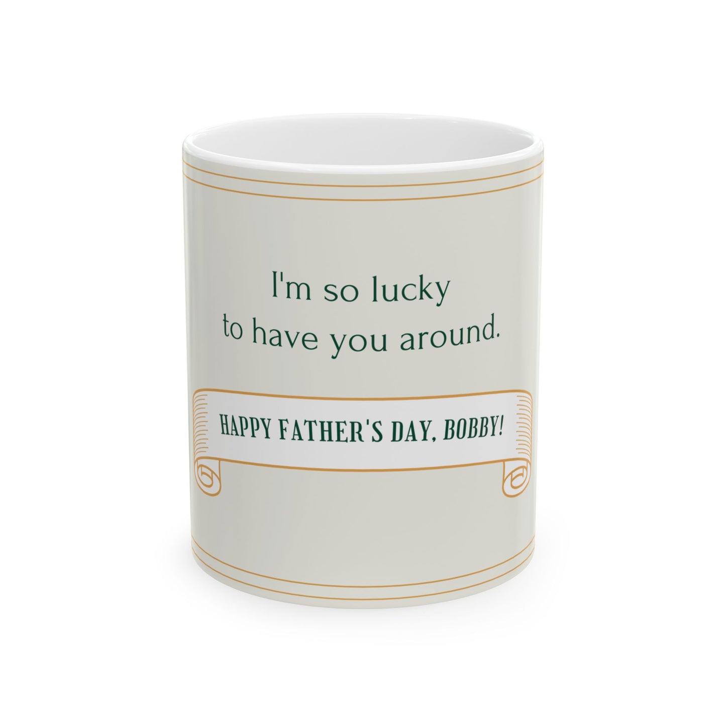 Personalized Father's Day Ceramic Mug - Gift for Dad, Coffee Lover, Customizable Tea Cup, Heartwarming Gift - 14062