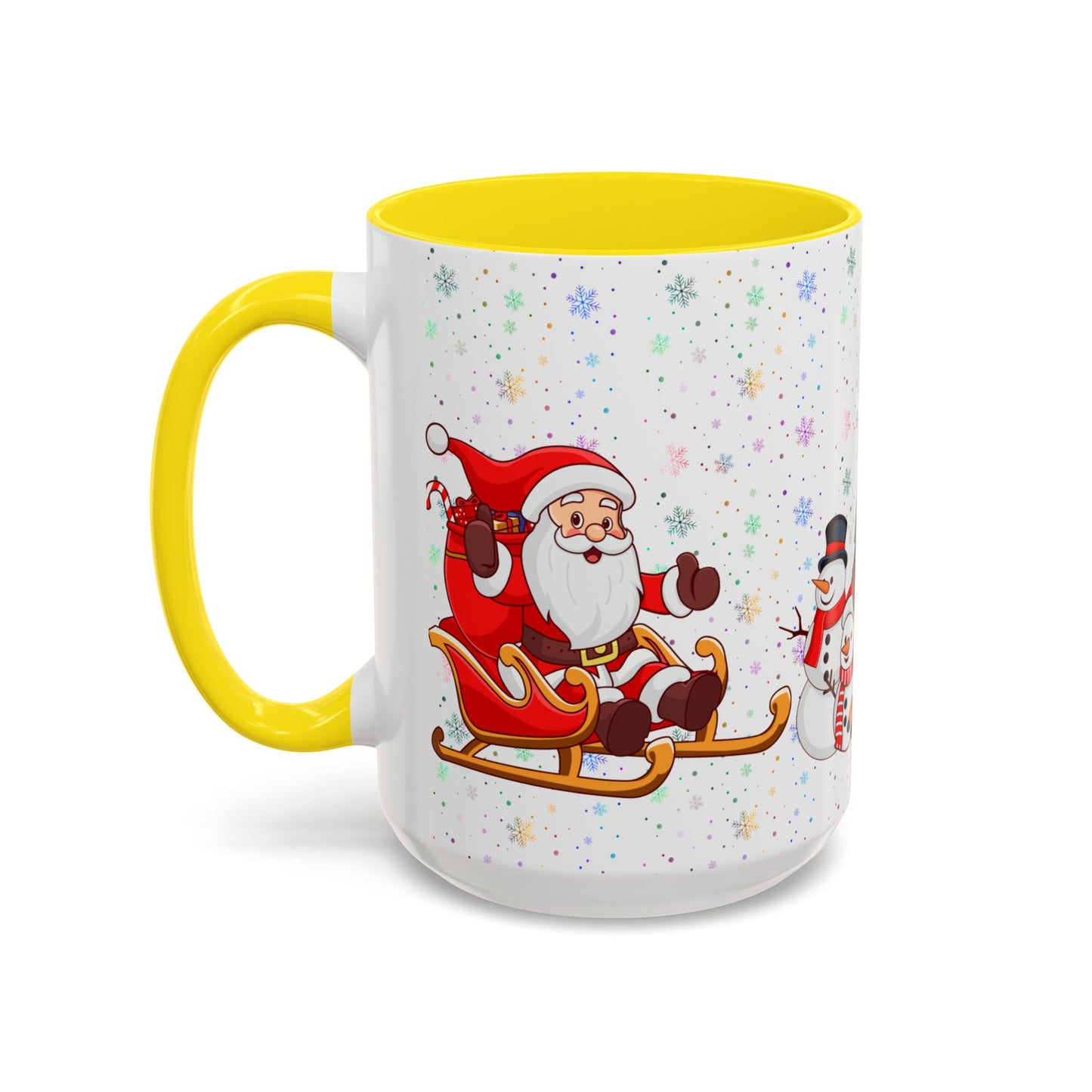 Christmas Party,  Santa,  Snowman, & Reindeer -  Accent Coffee Mug (11, 15oz) - 10428