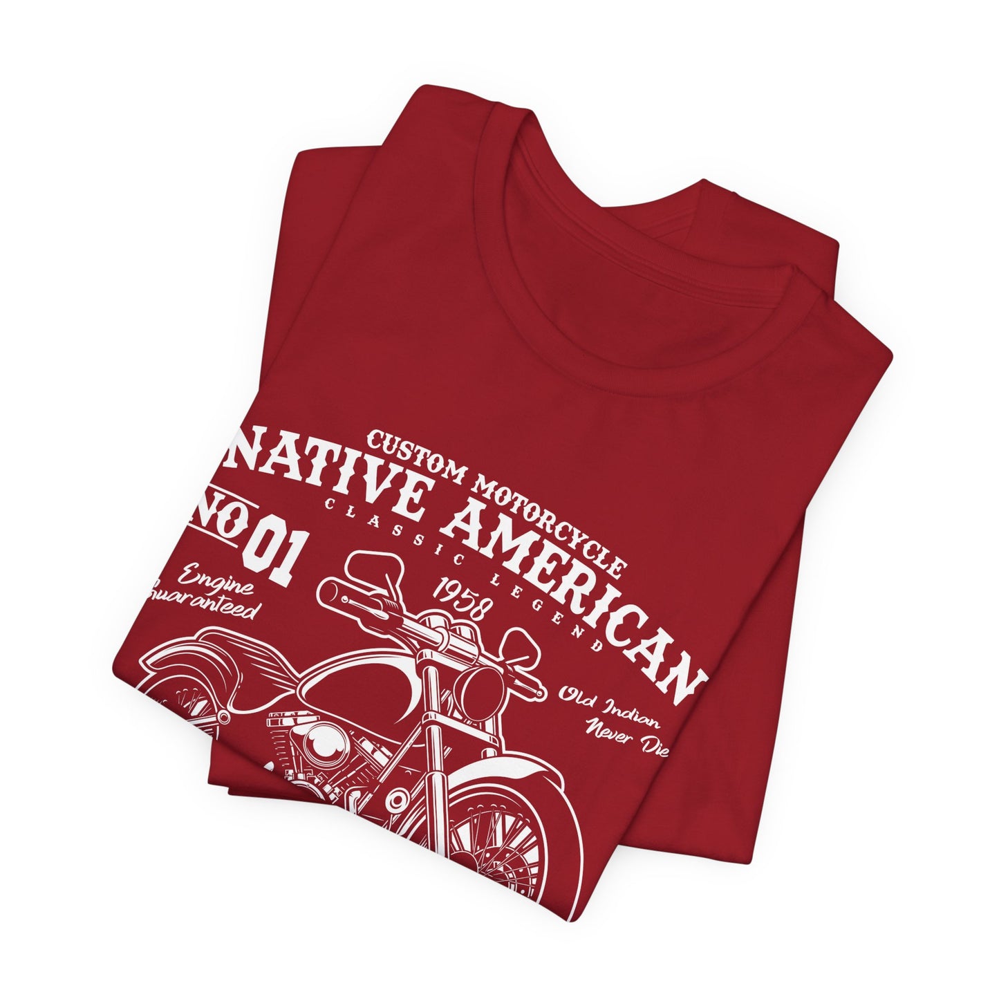Custom Motorcycle, Native American - Unisex Jersey Short Sleeve Tee - 13299