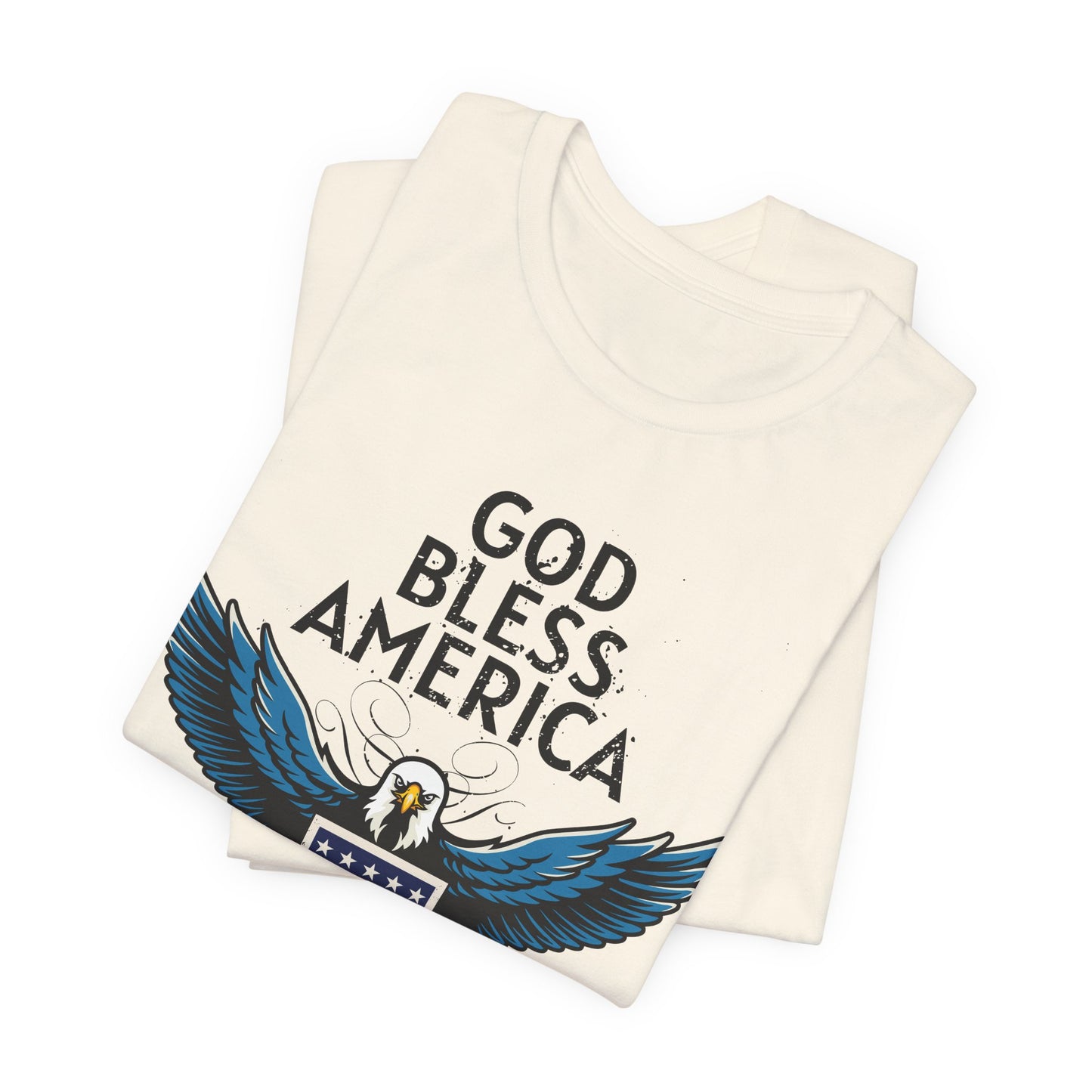 God Bless America Unisex Tee | Patriotic Shirt, American Eagle Design, Casual Wear, Independence Day, Gifts for Veterans - 13786