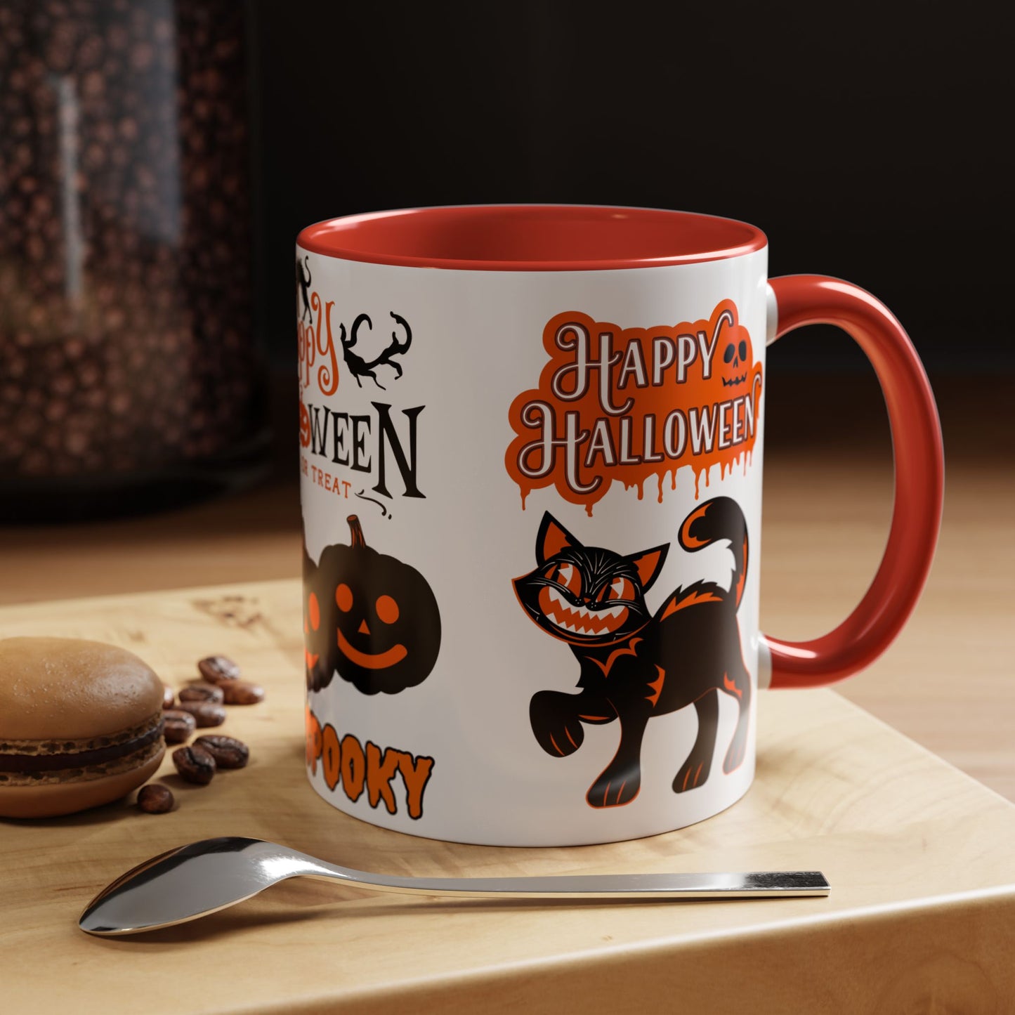 Happy Halloween, Stay Spooky - Accent Coffee Mug (11, 15oz)