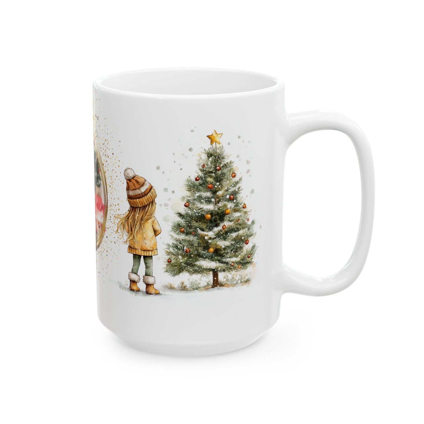 Emily, Merry Christmas, For Girls, Customizable - Ceramic Mug, (11oz, 15oz) - 10146