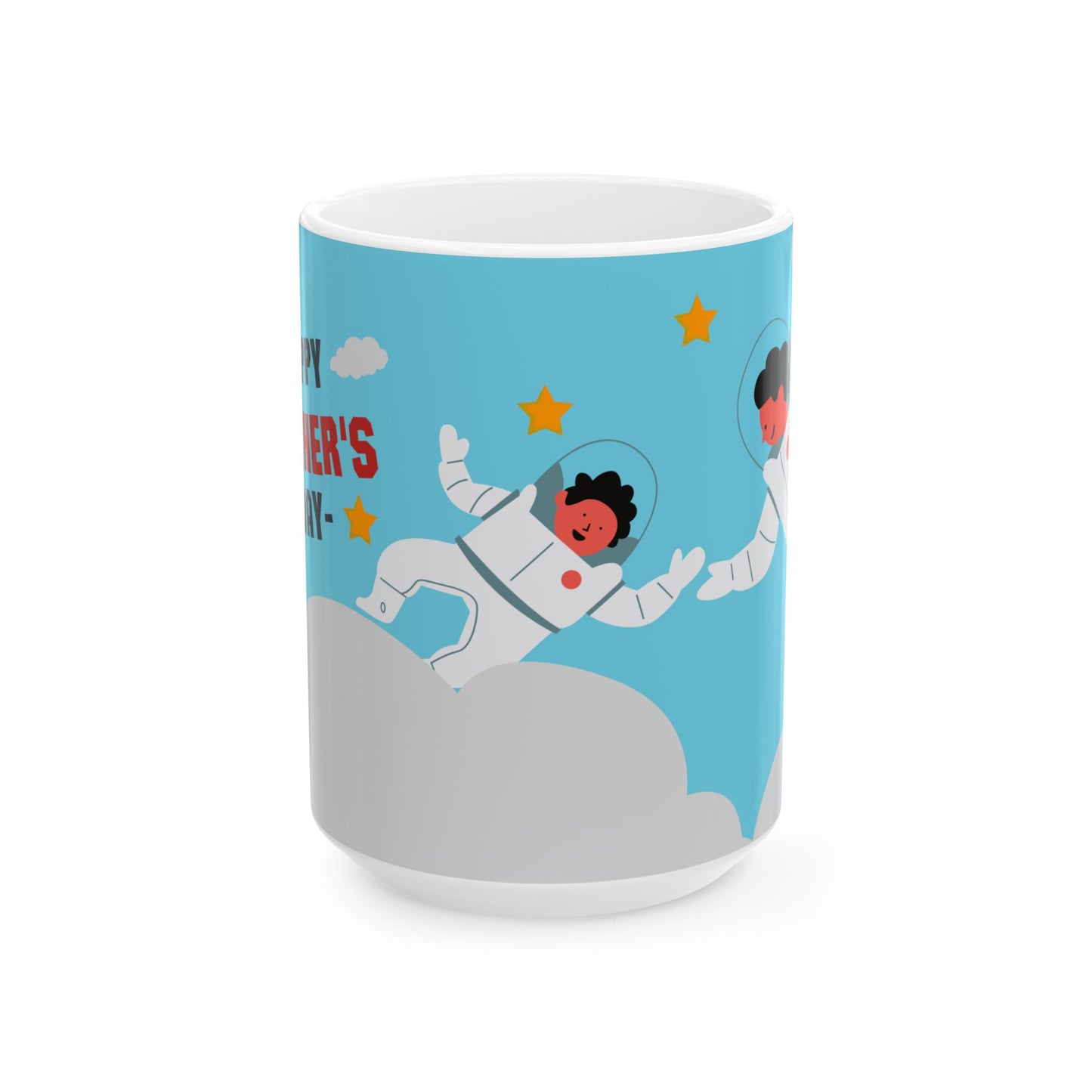 Space Themed Father's Day Ceramic Mug - Perfect Gift for Dads, Astronaut Lovers - 14051