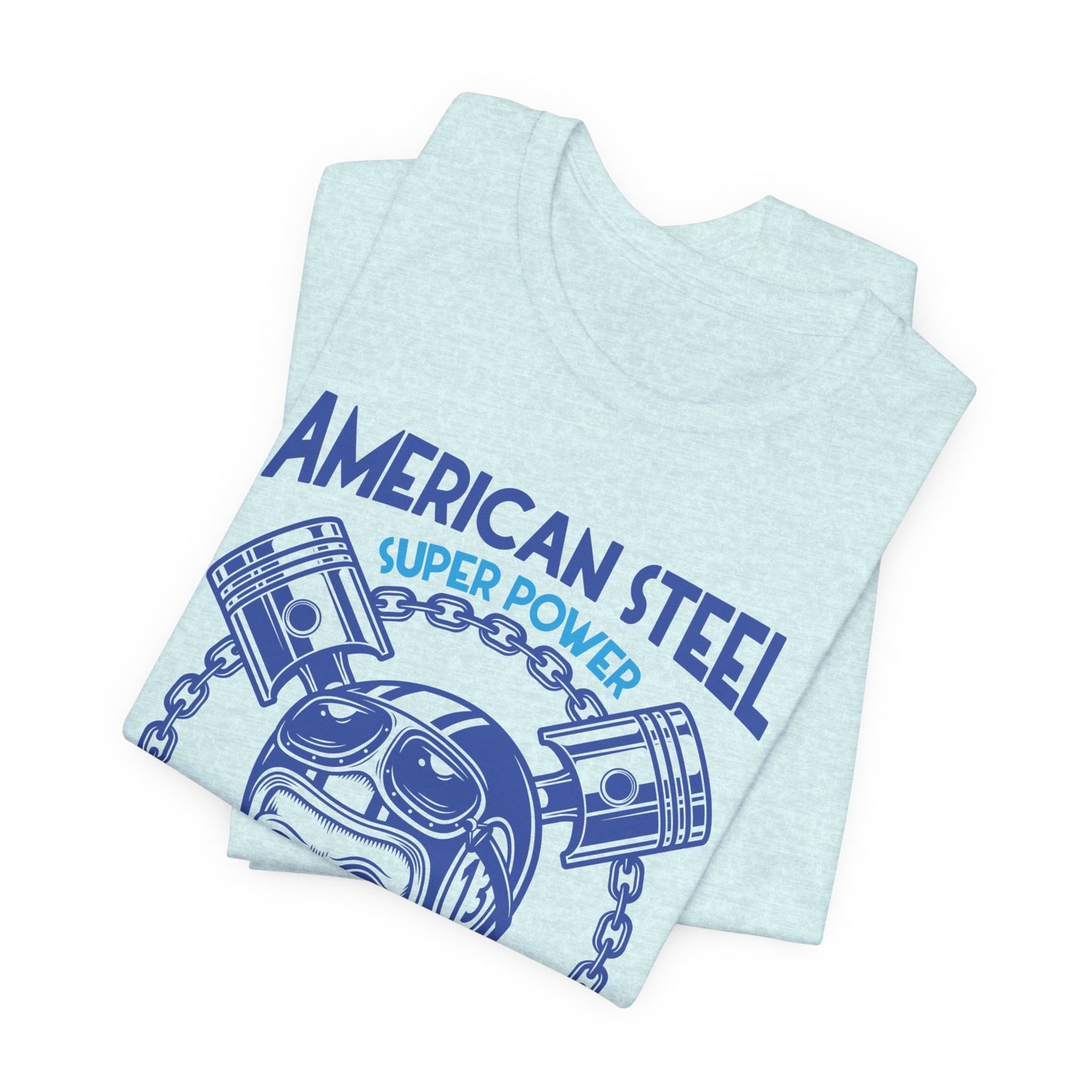 American Steel, Super Power On The Road - Unisex Jersey Short Sleeve Tee - 13557
