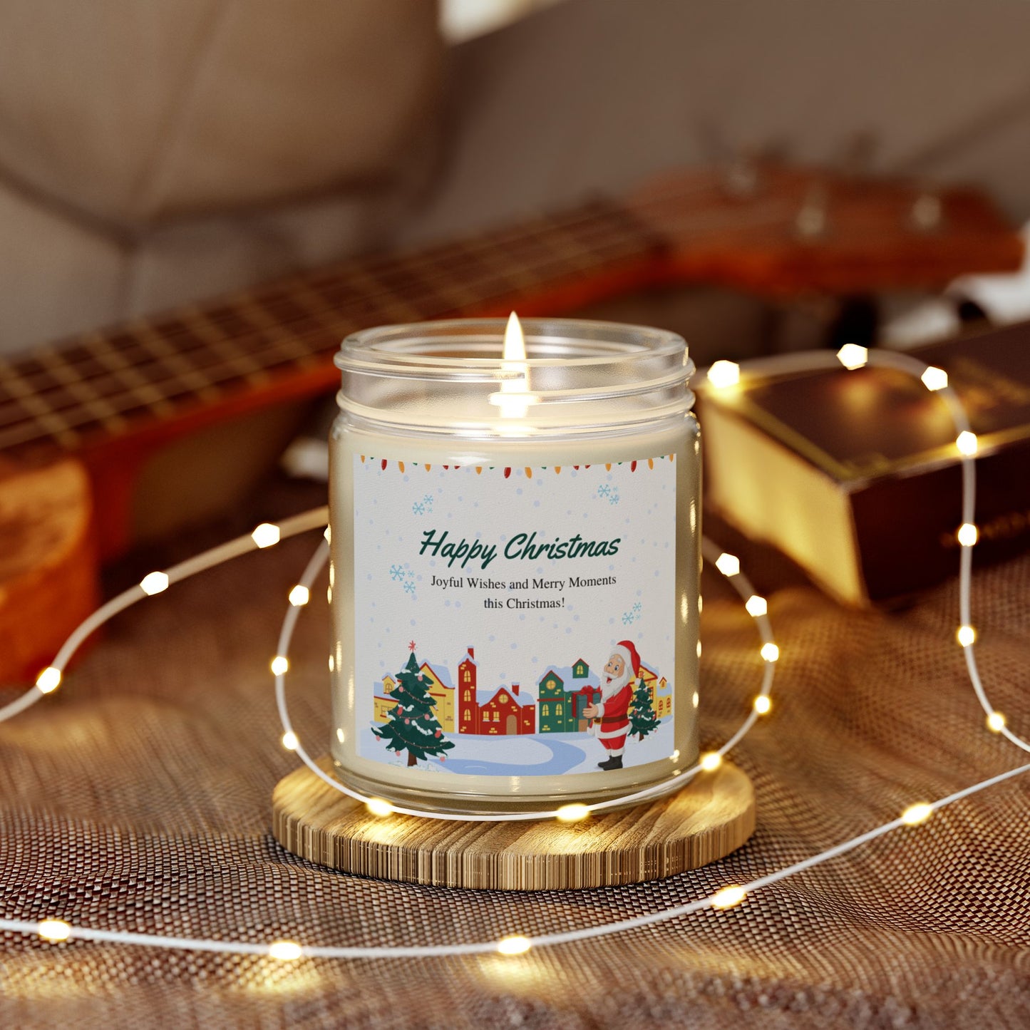 Merry Christmas - Scented Candles, Coconut Apricot Wax (4oz, 9oz)